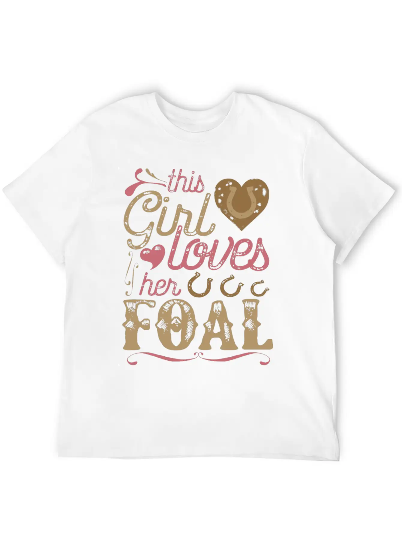 Foal Horse Shirt Gift Horses Basic Graphic T-Shirt ¨C Daily Comfort In Soft Cotton