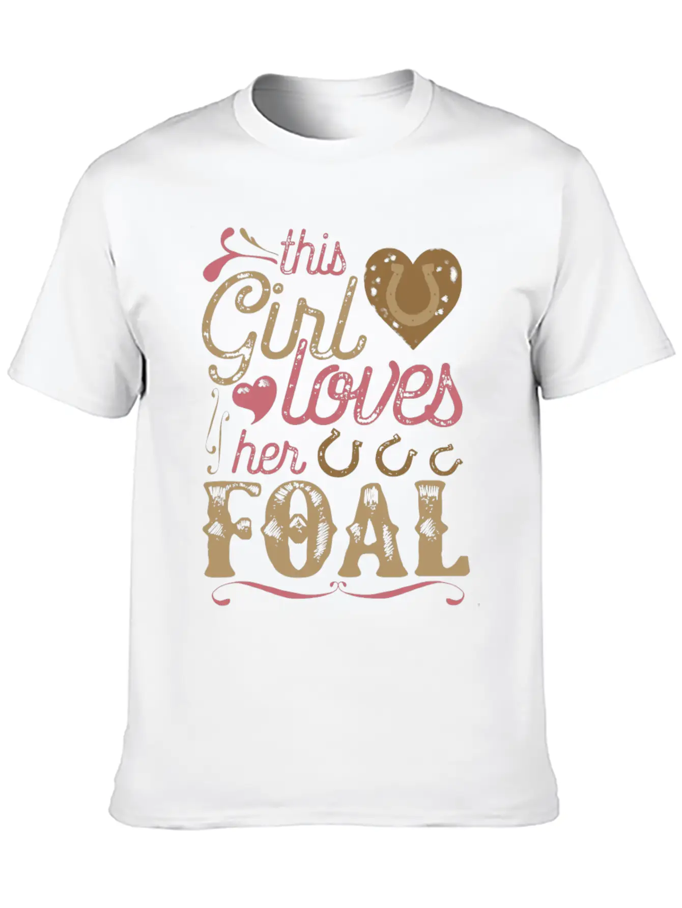 Foal Horse Shirt Gift Horses Basic Graphic T-Shirt ¨C Daily Comfort In Soft Cotton