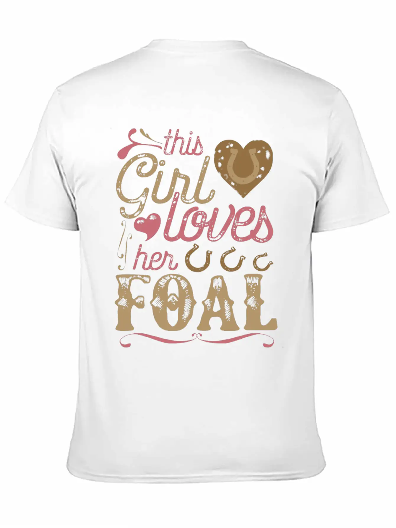 Foal Horse Shirt Gift Horses Basic Graphic T-Shirt ¨C Daily Comfort In Soft Cotton