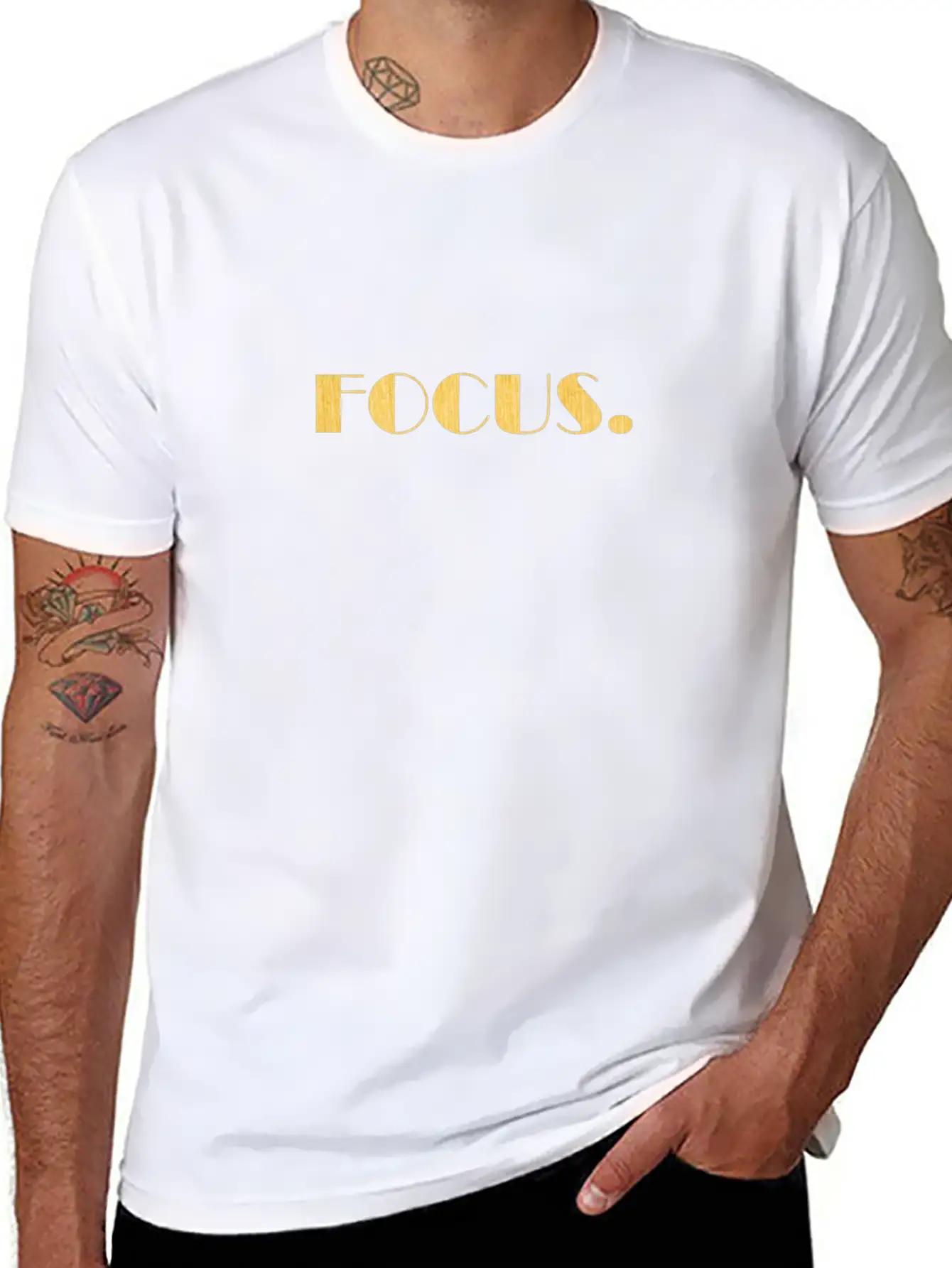 Focus Motivation Shirt Basic Graphic T-Shirt ¨C Daily Comfort In Soft Cotton