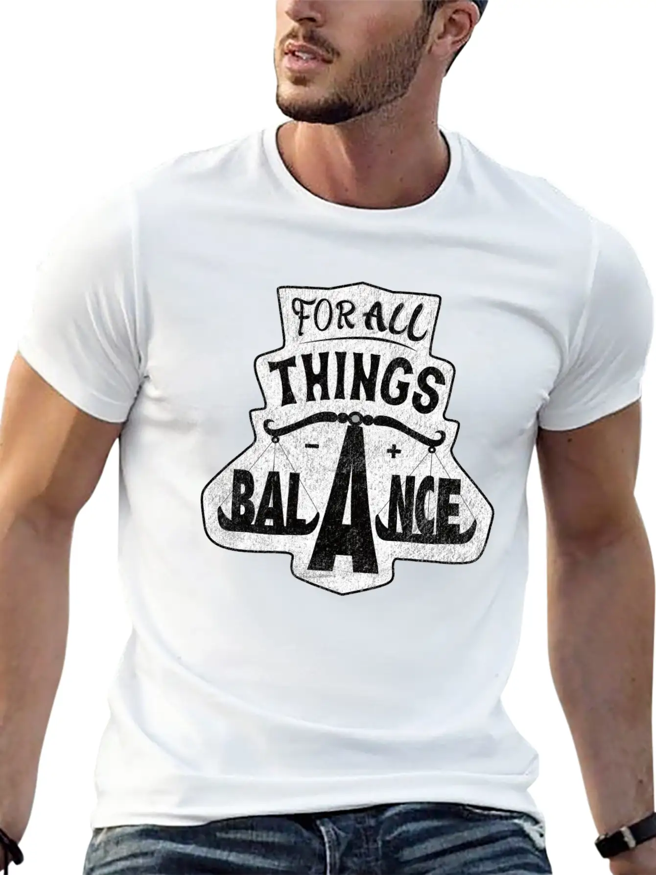 For All Things Balance Soft Cotton Short Sleeve Tee ¨C Unisex Wardrobe Staple