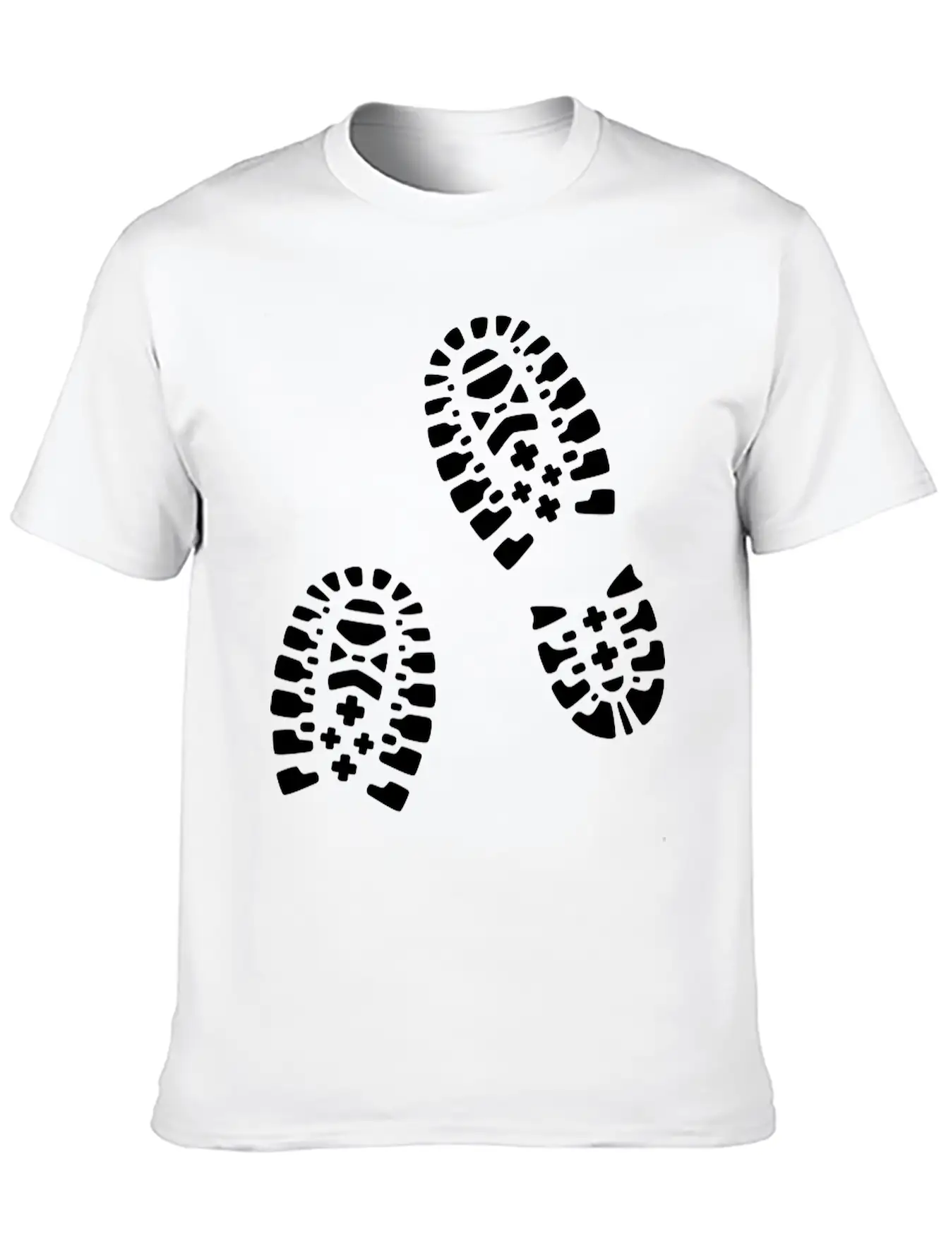 For Lovers Of Hiking: Hiking Boots, Footprints. Essential Cotton Tee For Daily Outfits ¨C Unisex Style