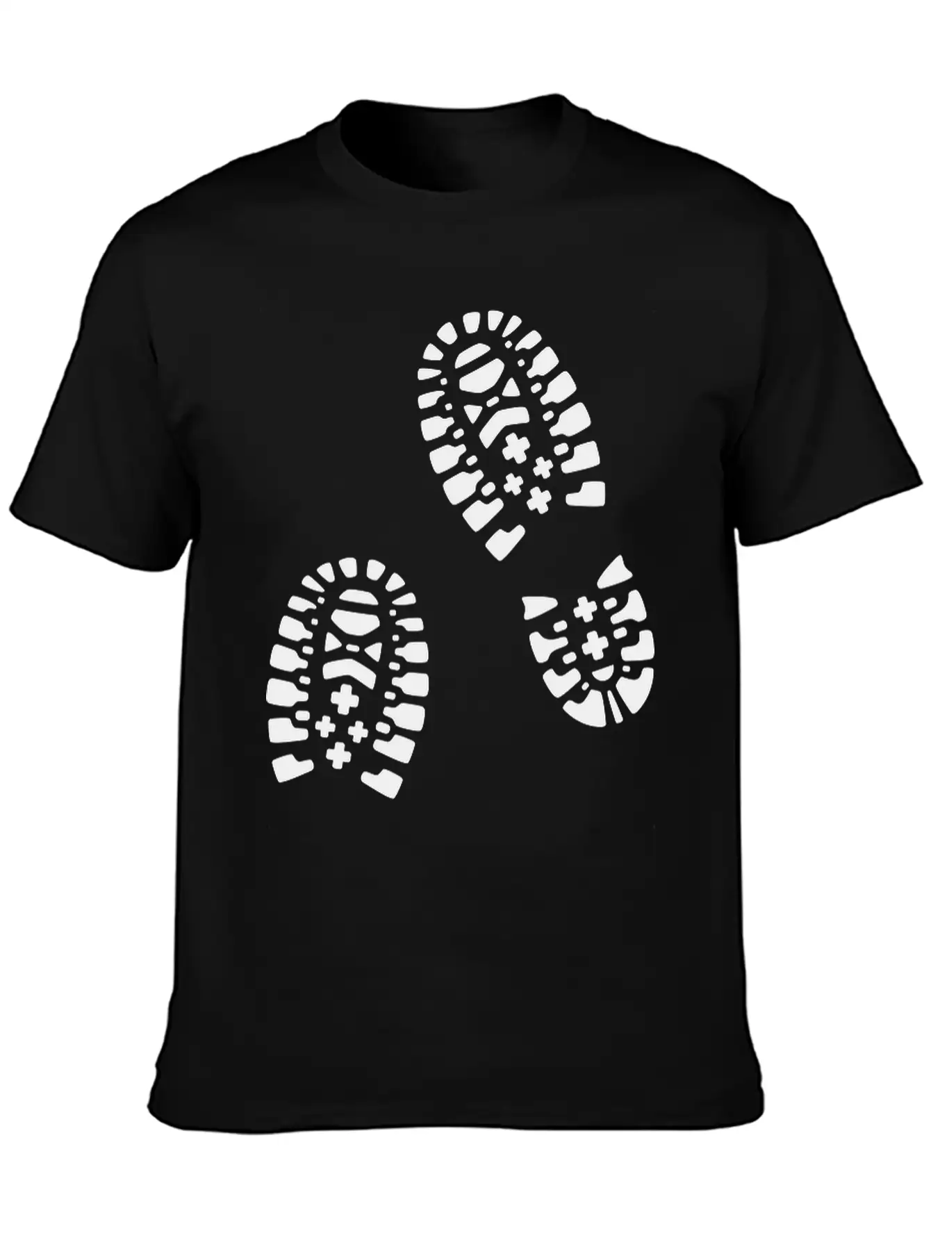 For Lovers Of Hiking: Hiking Boots, Footprints. Essential Cotton Tee For Daily Outfits ¨C Unisex Style