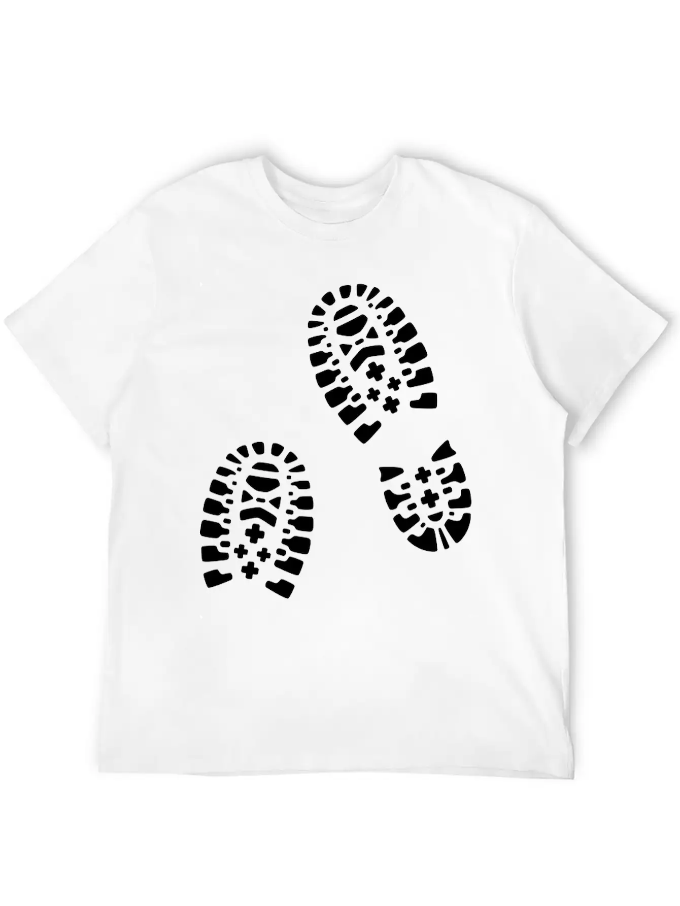 For Lovers Of Hiking: Hiking Boots, Footprints. Essential Cotton Tee For Daily Outfits ¨C Unisex Style