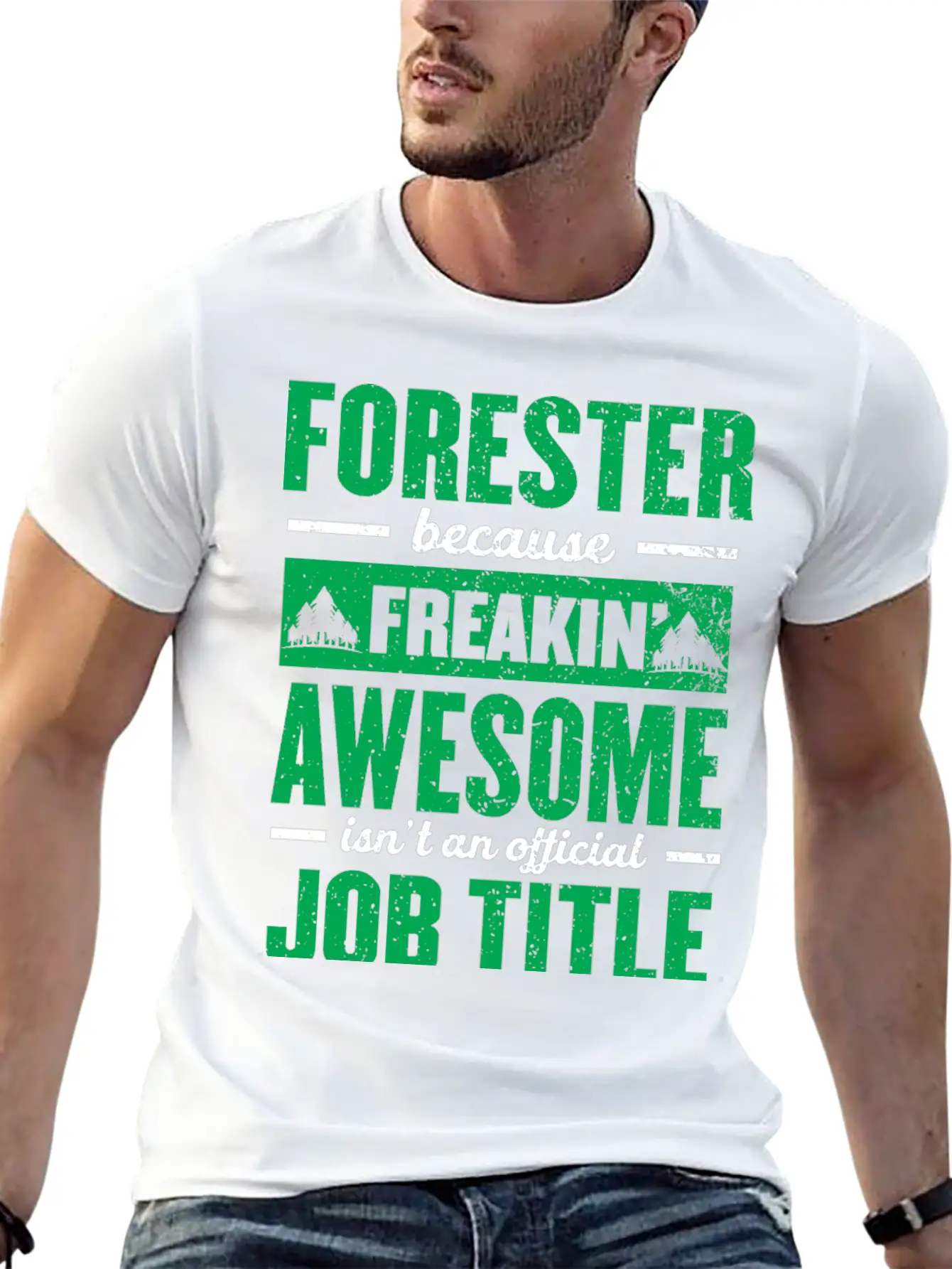 Forest Forester Forest Lumberjack Fir Trees Nature Essential Cotton Tee For Daily Outfits ¨C Unisex Style