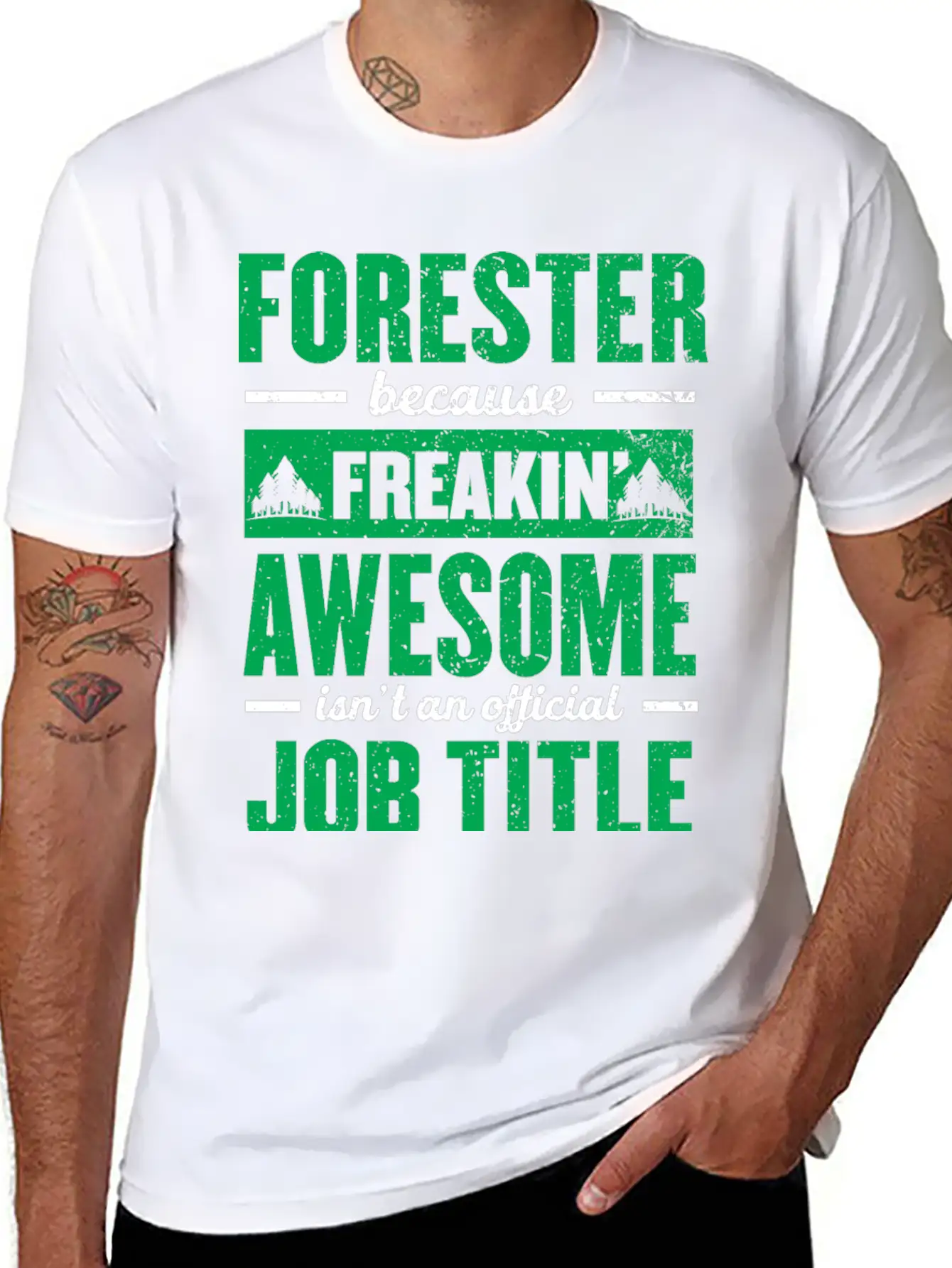 Forest Forester Forest Lumberjack Fir Trees Nature Essential Cotton Tee For Daily Outfits ¨C Unisex Style