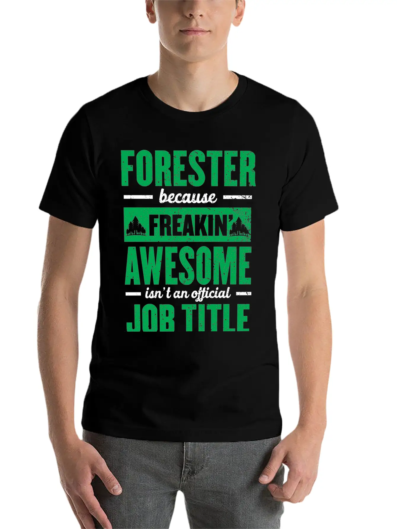 Forest Forester Forest Lumberjack Fir Trees Nature Essential Cotton Tee For Daily Outfits ¨C Unisex Style