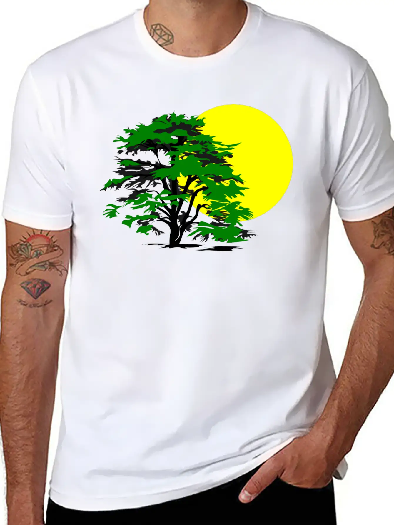 Forest Woods Woodland Wald Tree Baumstamm89 Unisex Casual T-Shirt ¨C Clean Design For Daily Comfort