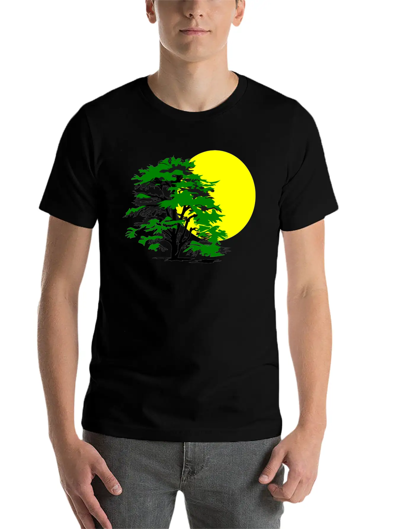 Forest Woods Woodland Wald Tree Baumstamm89 Unisex Casual T-Shirt ¨C Clean Design For Daily Comfort