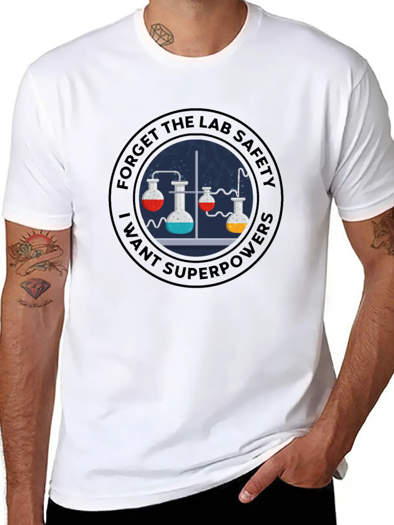 Forget The Lab Safety I Want Superpowers Soft Cotton Short Sleeve Tee ¨C Unisex Wardrobe Staple