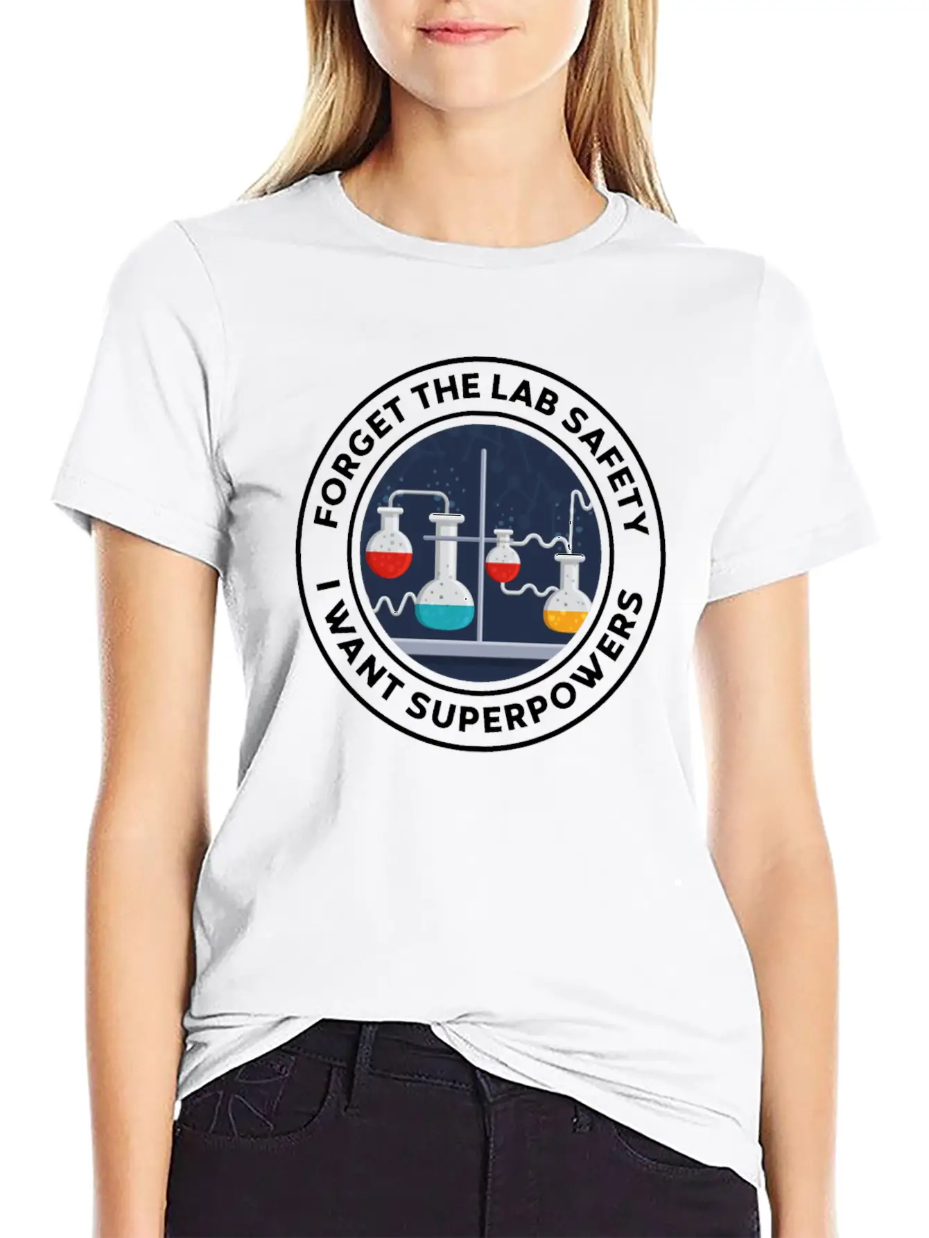 Forget The Lab Safety I Want Superpowers Soft Cotton Short Sleeve Tee ¨C Unisex Wardrobe Staple