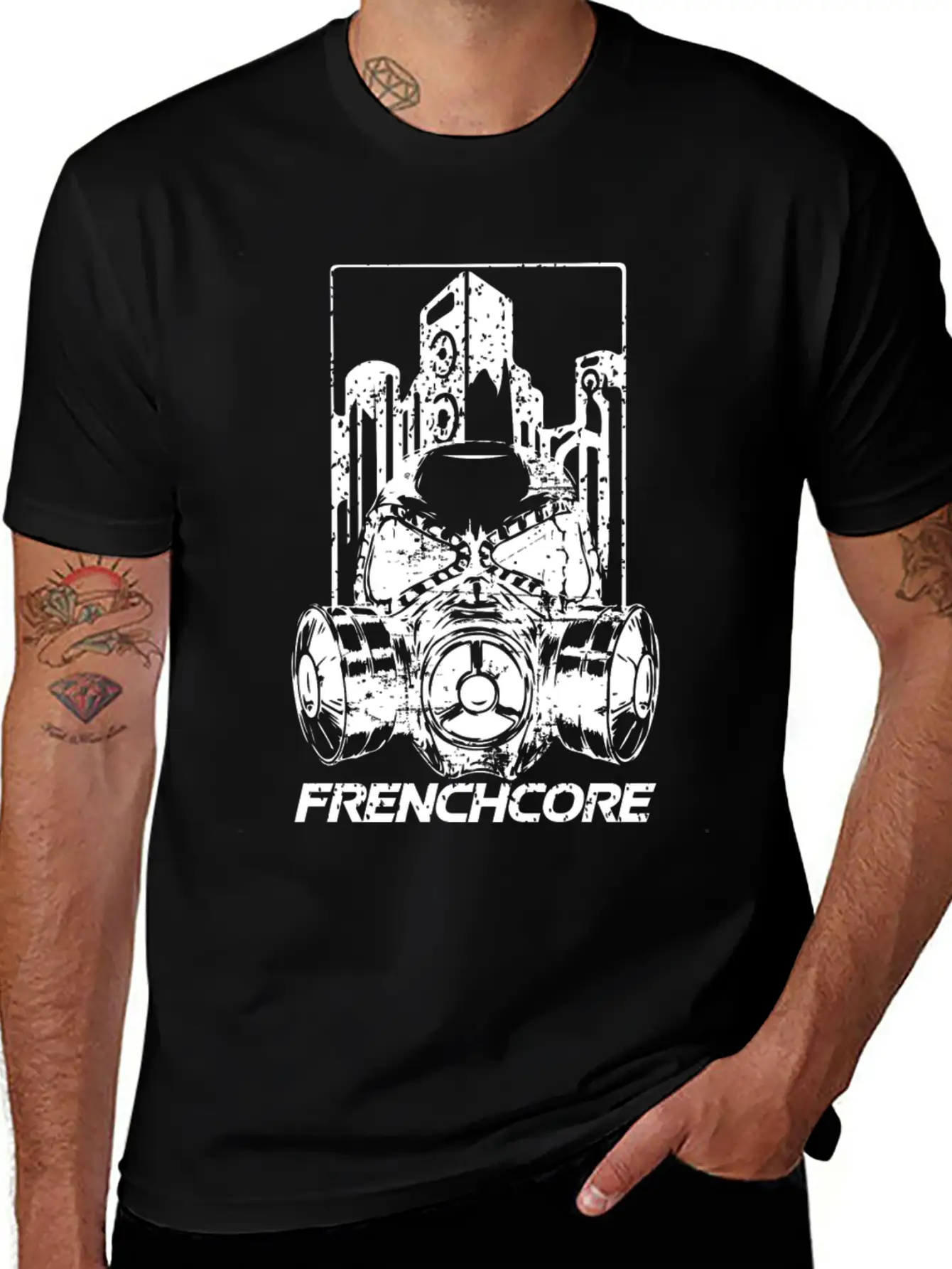 Frenchcore (white) Basic Graphic T-Shirt ¨C Daily Comfort In Soft Cotton