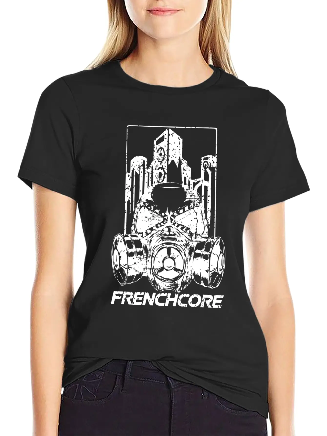Frenchcore (white) Basic Graphic T-Shirt ¨C Daily Comfort In Soft Cotton
