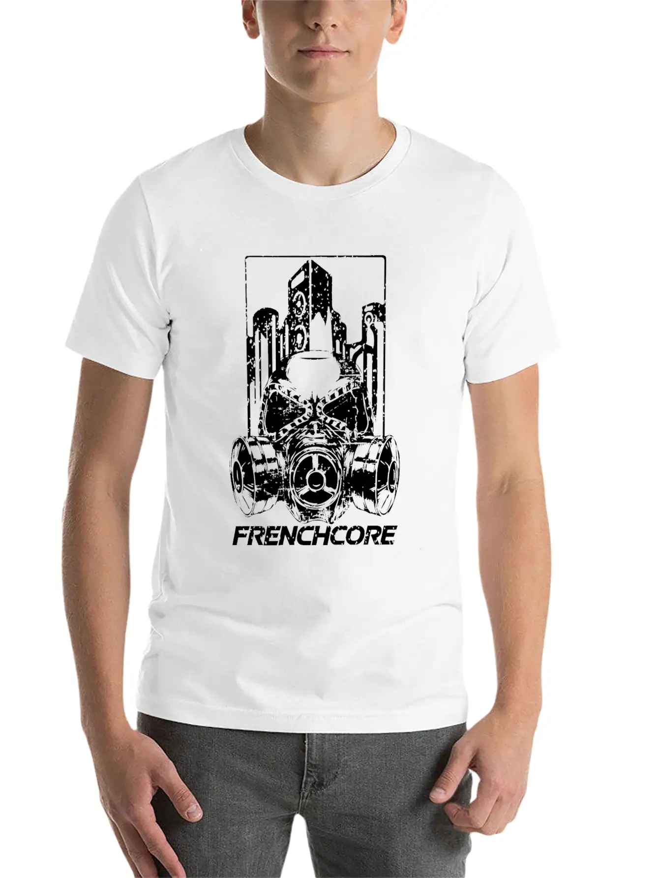 Frenchcore (white) Basic Graphic T-Shirt ¨C Daily Comfort In Soft Cotton