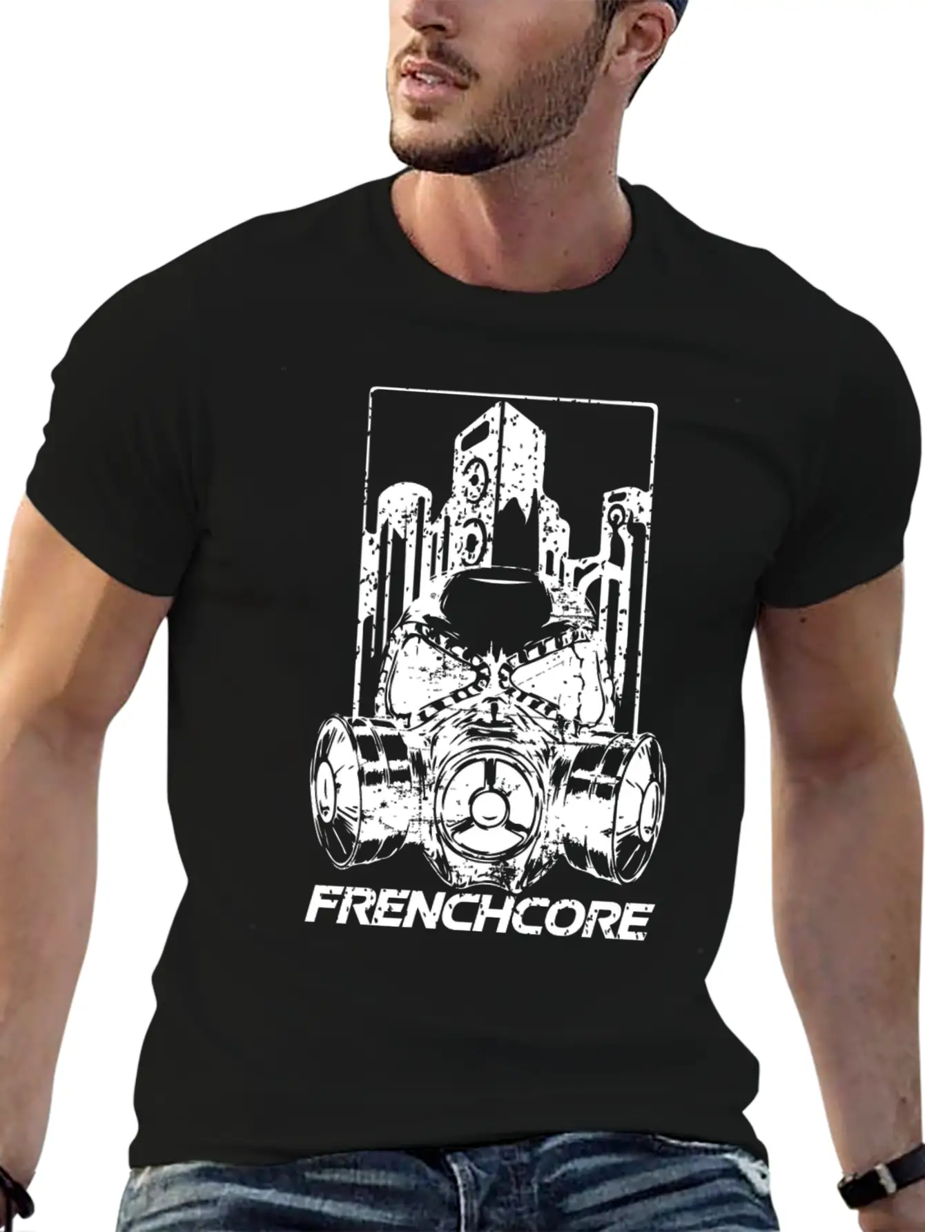 Frenchcore (white) Basic Graphic T-Shirt ¨C Daily Comfort In Soft Cotton