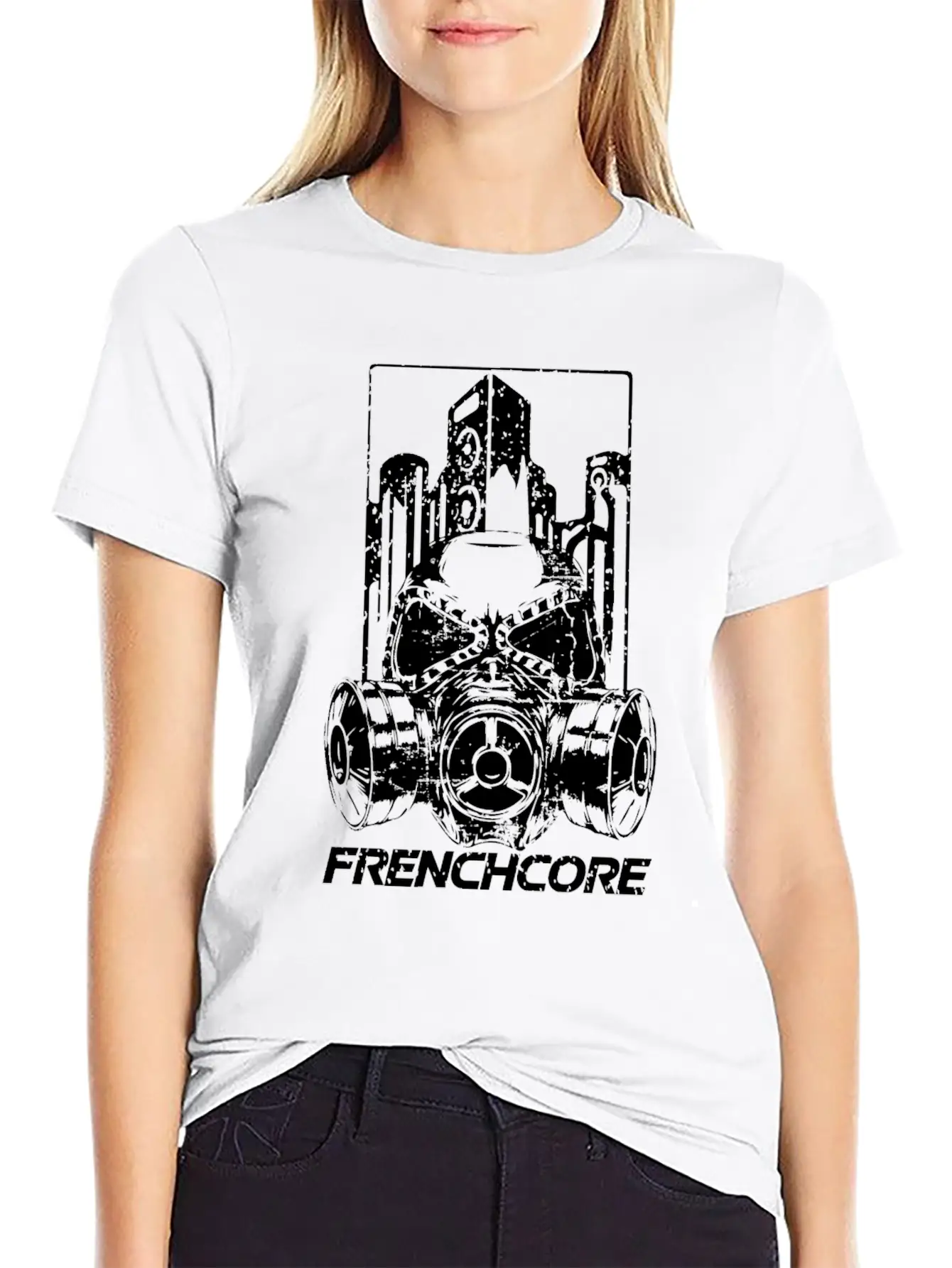 Frenchcore (white) Basic Graphic T-Shirt ¨C Daily Comfort In Soft Cotton