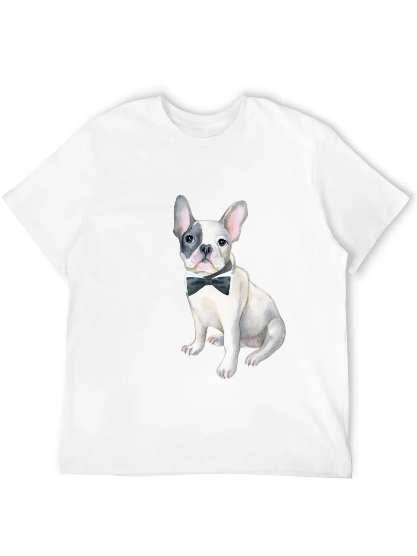 Frenchie French Bulldog Blackbowtie Dogs In Basic Graphic T-Shirt ¨C Daily Comfort In Soft Cotton