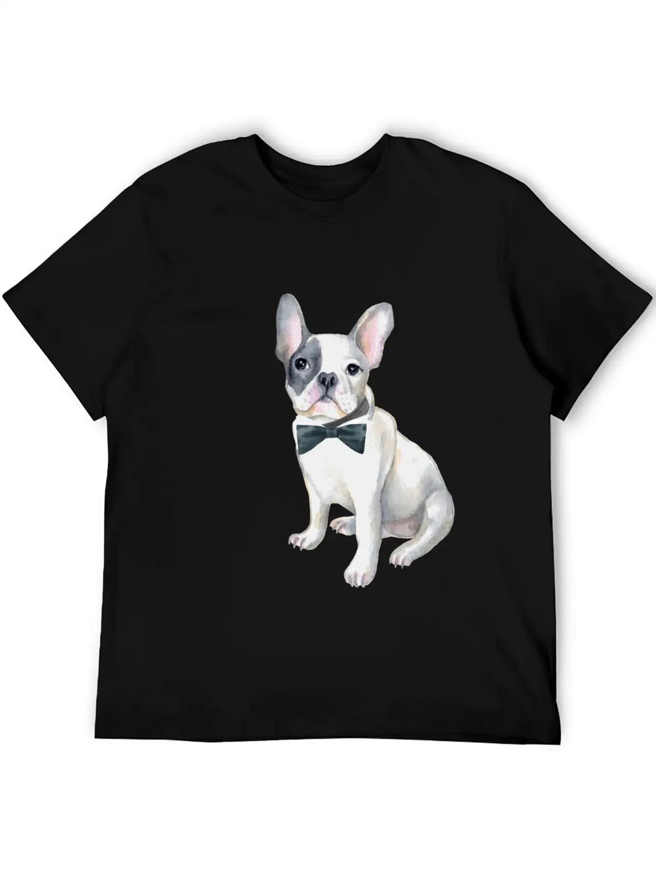 Frenchie French Bulldog Blackbowtie Dogs In Basic Graphic T-Shirt ¨C Daily Comfort In Soft Cotton