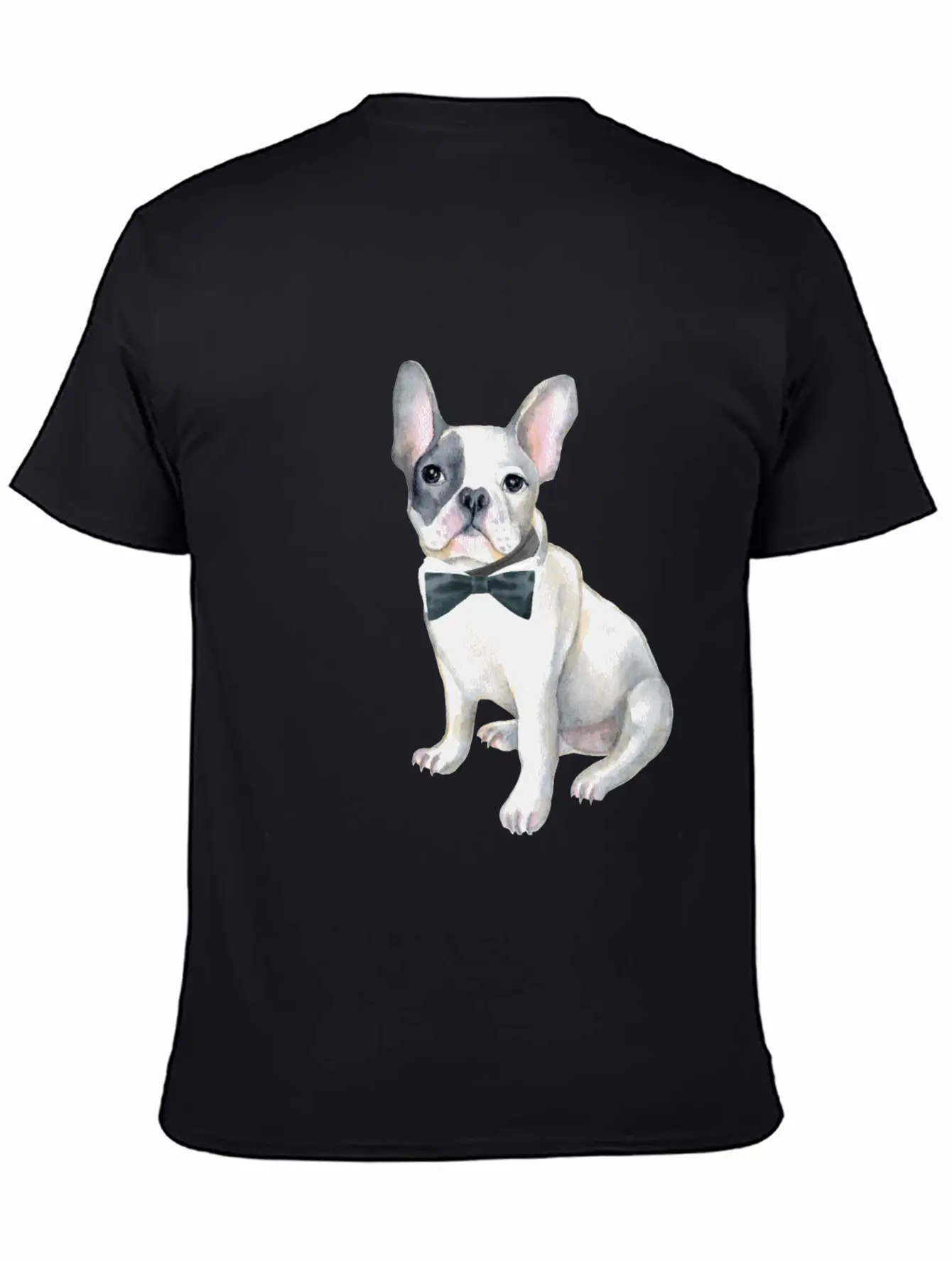 Frenchie French Bulldog Blackbowtie Dogs In Basic Graphic T-Shirt ¨C Daily Comfort In Soft Cotton