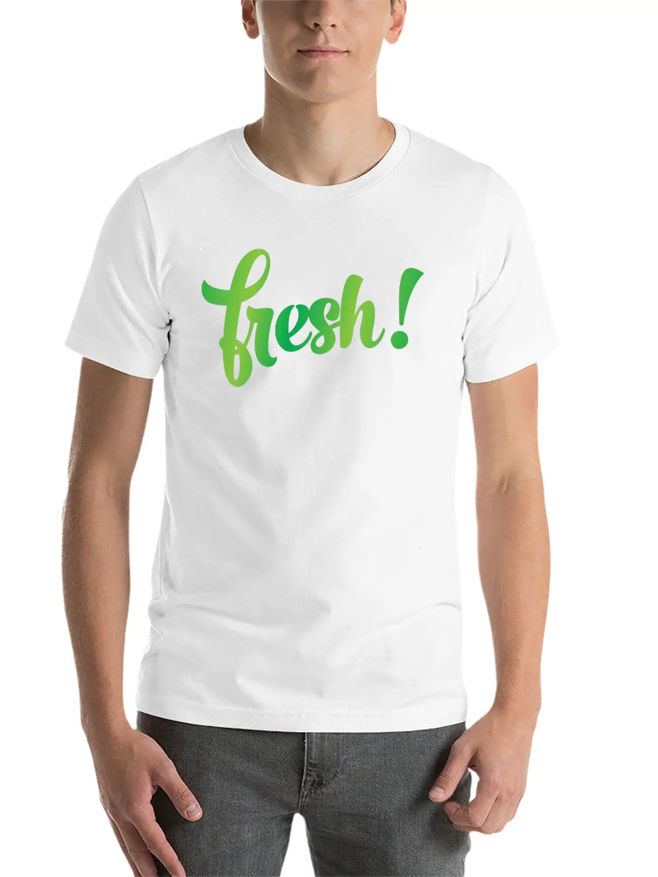 Fresh! Fresh Green New Bathe Feeling Basic Graphic T-Shirt ¨C Daily Comfort In Soft Cotton