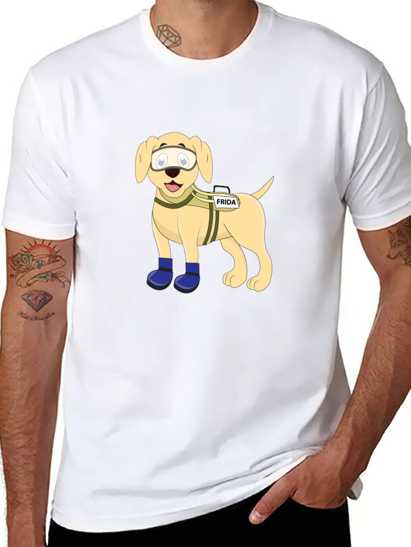 Frida The Rescue Dog Basic Graphic T-Shirt ¨C Daily Comfort In Soft Cotton