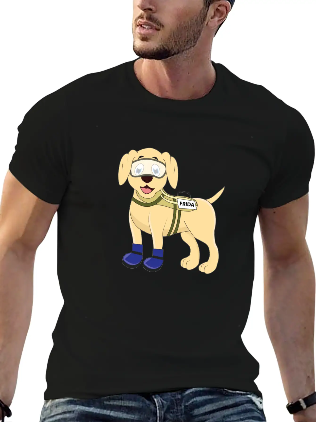 Frida The Rescue Dog Basic Graphic T-Shirt ¨C Daily Comfort In Soft Cotton