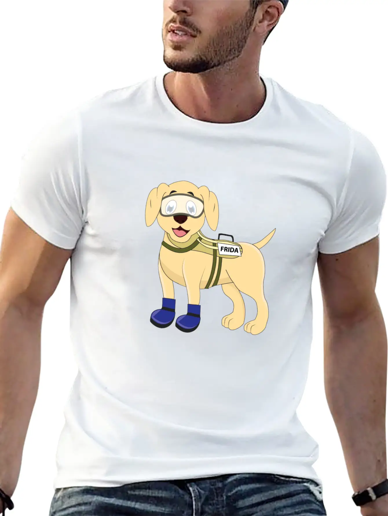 Frida The Rescue Dog Basic Graphic T-Shirt ¨C Daily Comfort In Soft Cotton