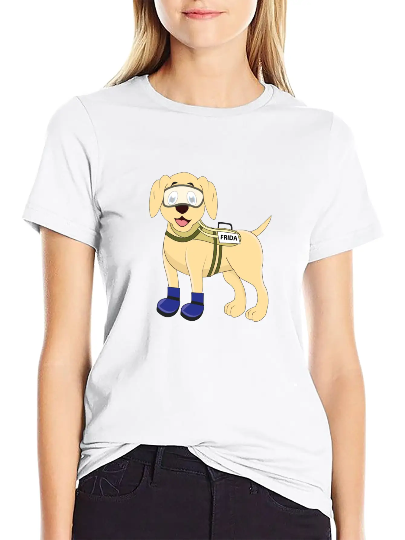 Frida The Rescue Dog Basic Graphic T-Shirt ¨C Daily Comfort In Soft Cotton