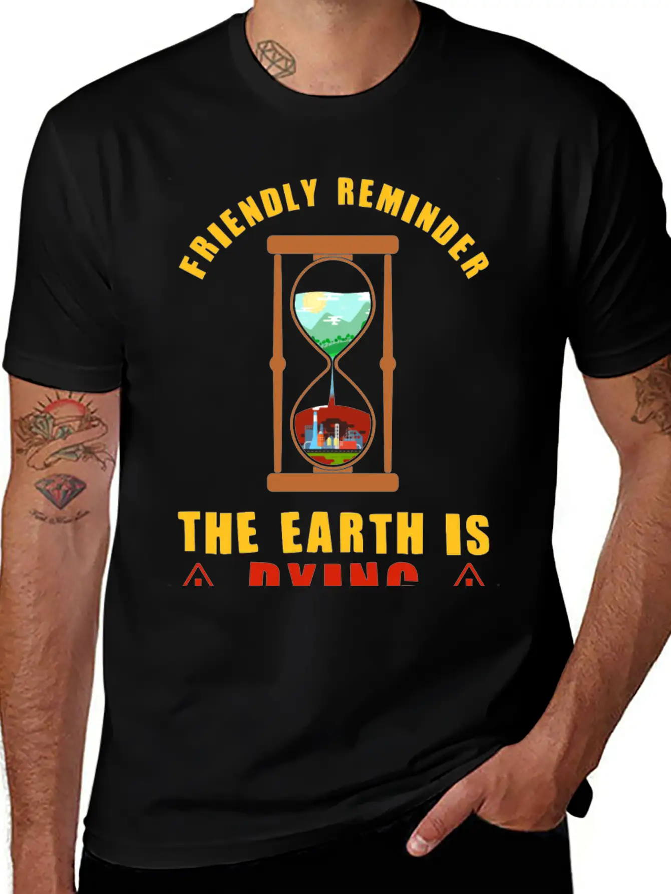Friendly Reminder The Earth Is Dying Day Climate Essential Cotton Tee For Daily Outfits ¨C Unisex Style