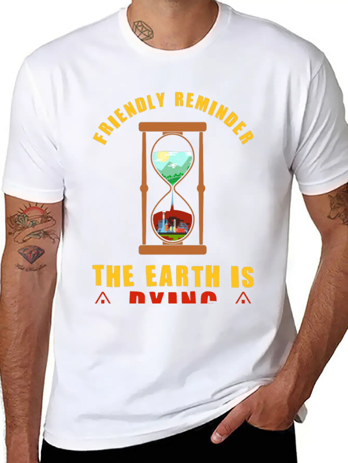 Friendly Reminder The Earth Is Dying Day Climate Essential Cotton Tee For Daily Outfits ¨C Unisex Style