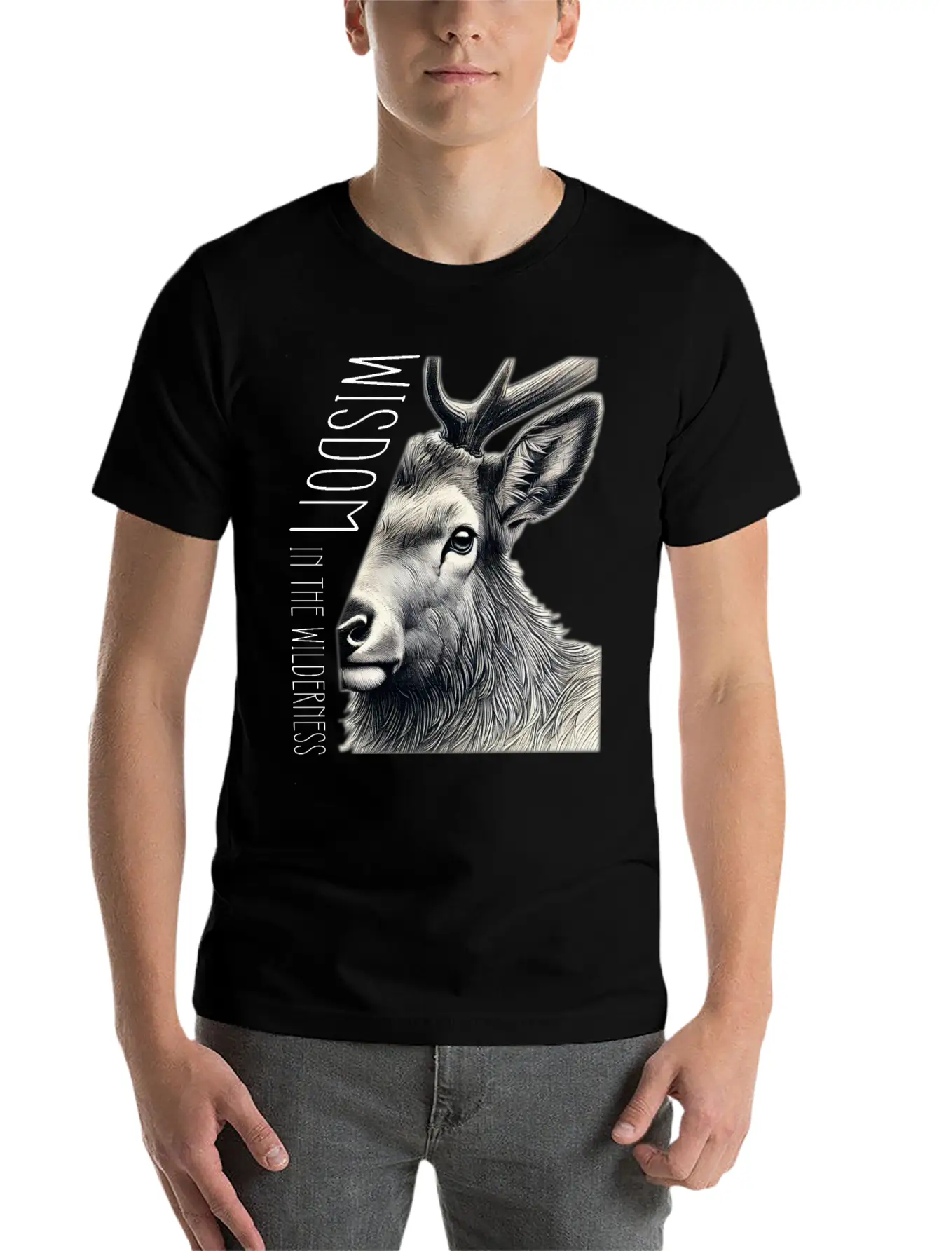 From Elk's View, Wisdom In The Wilderness. Unisex Casual T-Shirt ¨C Clean Design For Daily Comfort