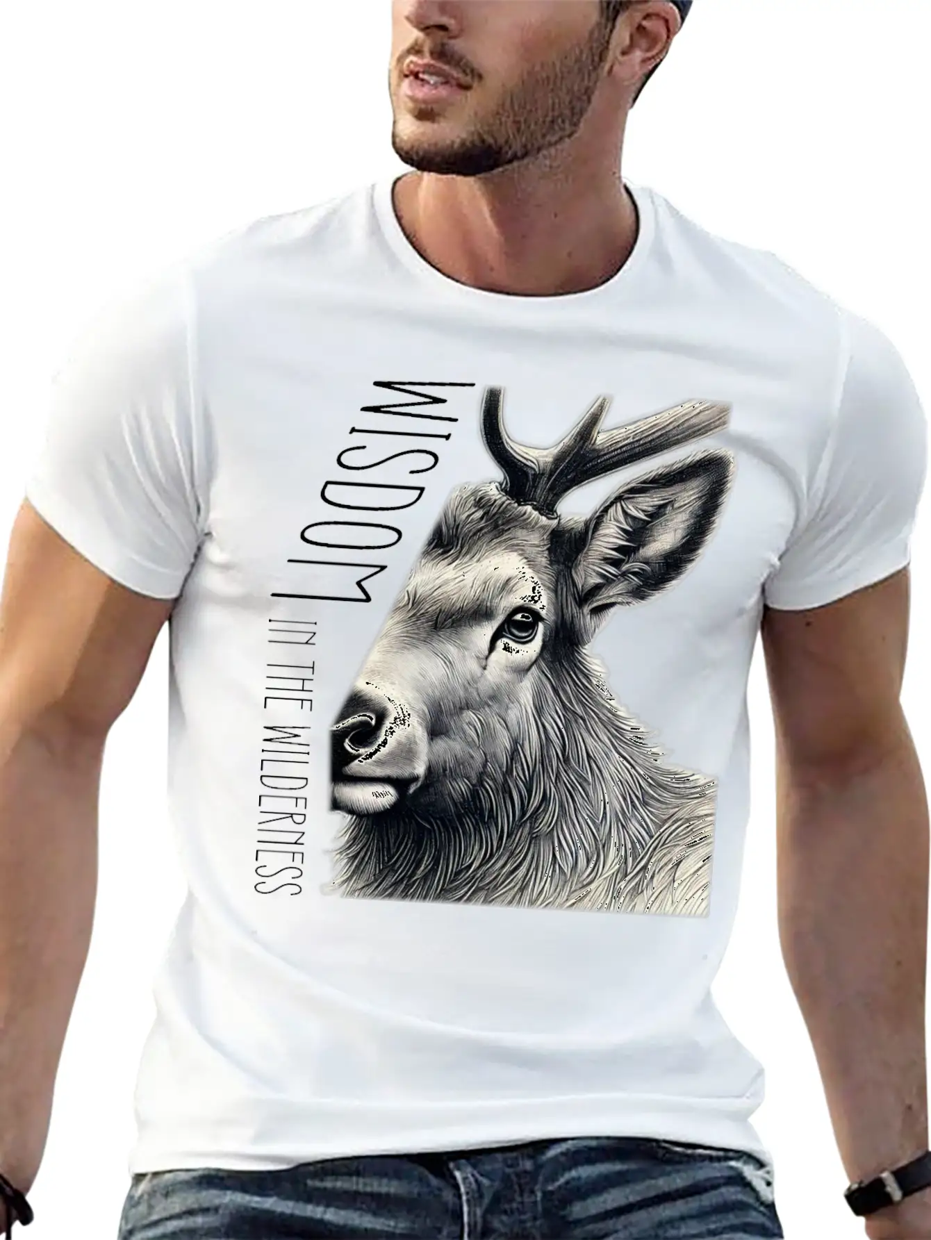 From Elk's View, Wisdom In The Wilderness. Unisex Casual T-Shirt ¨C Clean Design For Daily Comfort