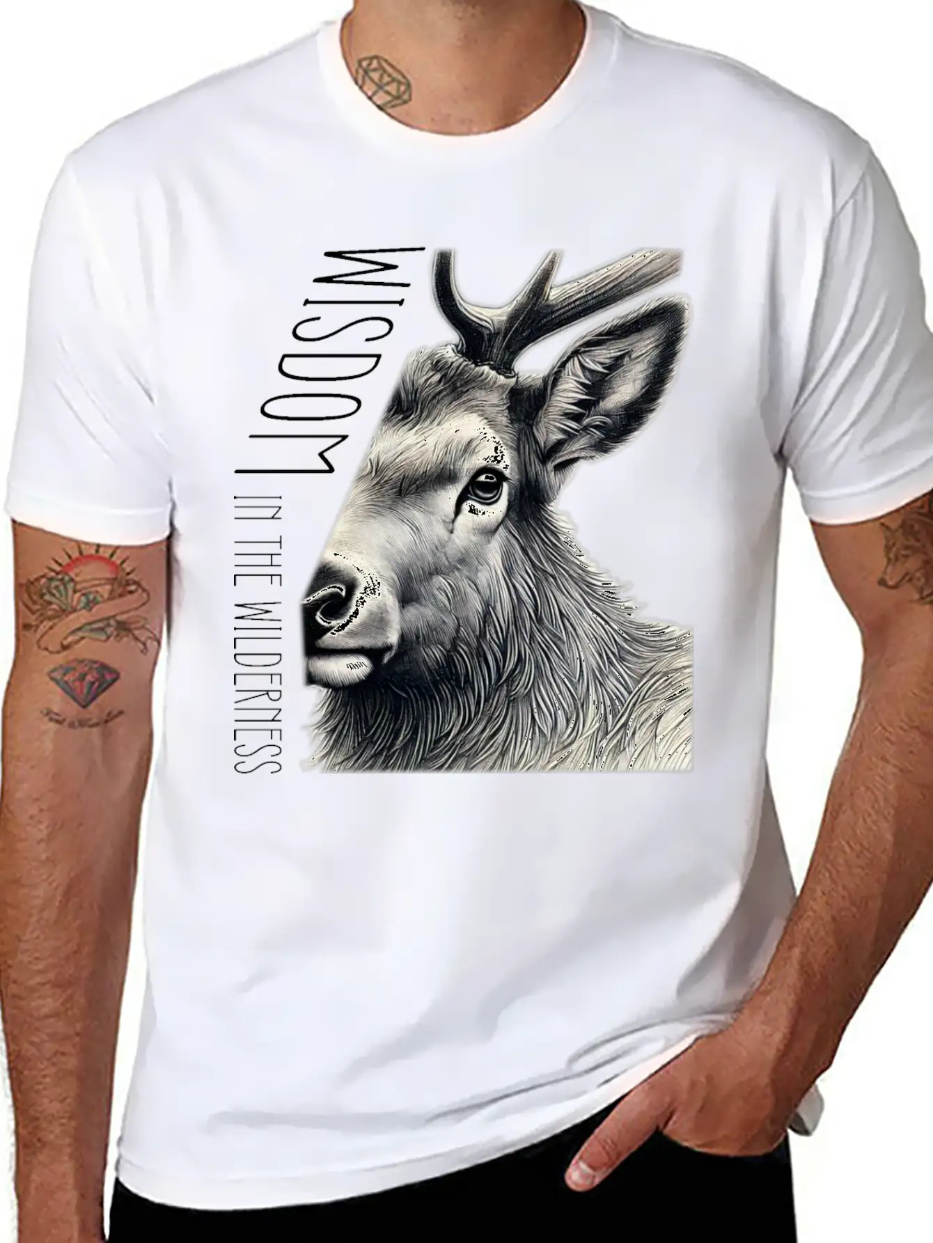 From Elk's View, Wisdom In The Wilderness. Unisex Casual T-Shirt ¨C Clean Design For Daily Comfort