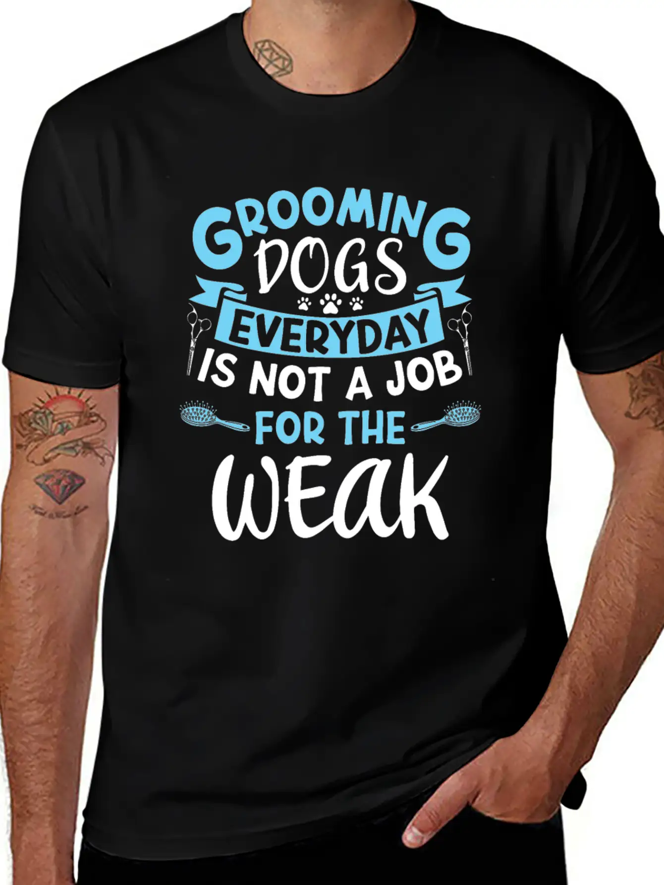 Frooming Dogs Everyday Isn't A Job Dog Groomer Soft Cotton Short Sleeve Tee ¨C Unisex Wardrobe Staple