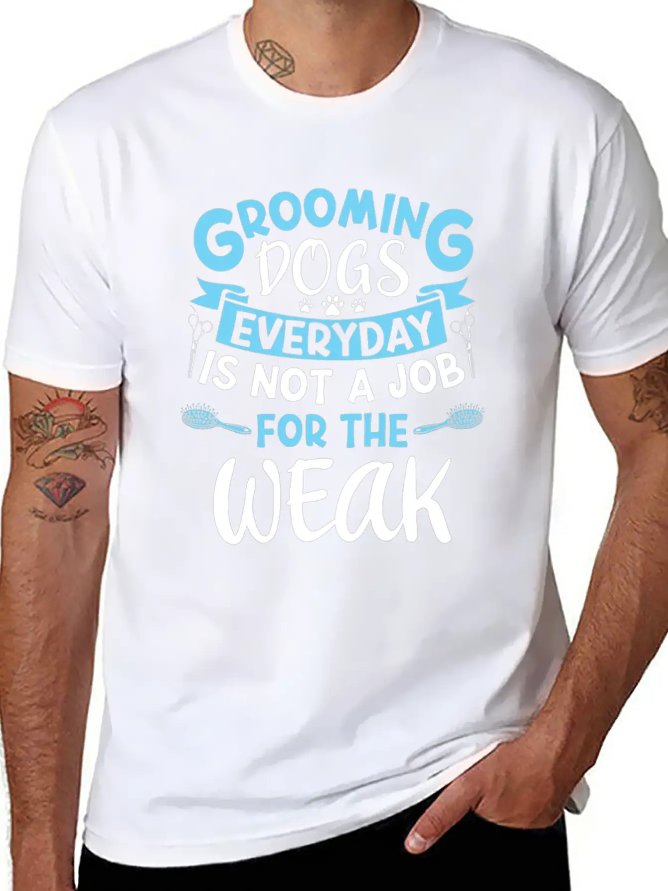 Frooming Dogs Everyday Isn't A Job Dog Groomer Soft Cotton Short Sleeve Tee ¨C Unisex Wardrobe Staple