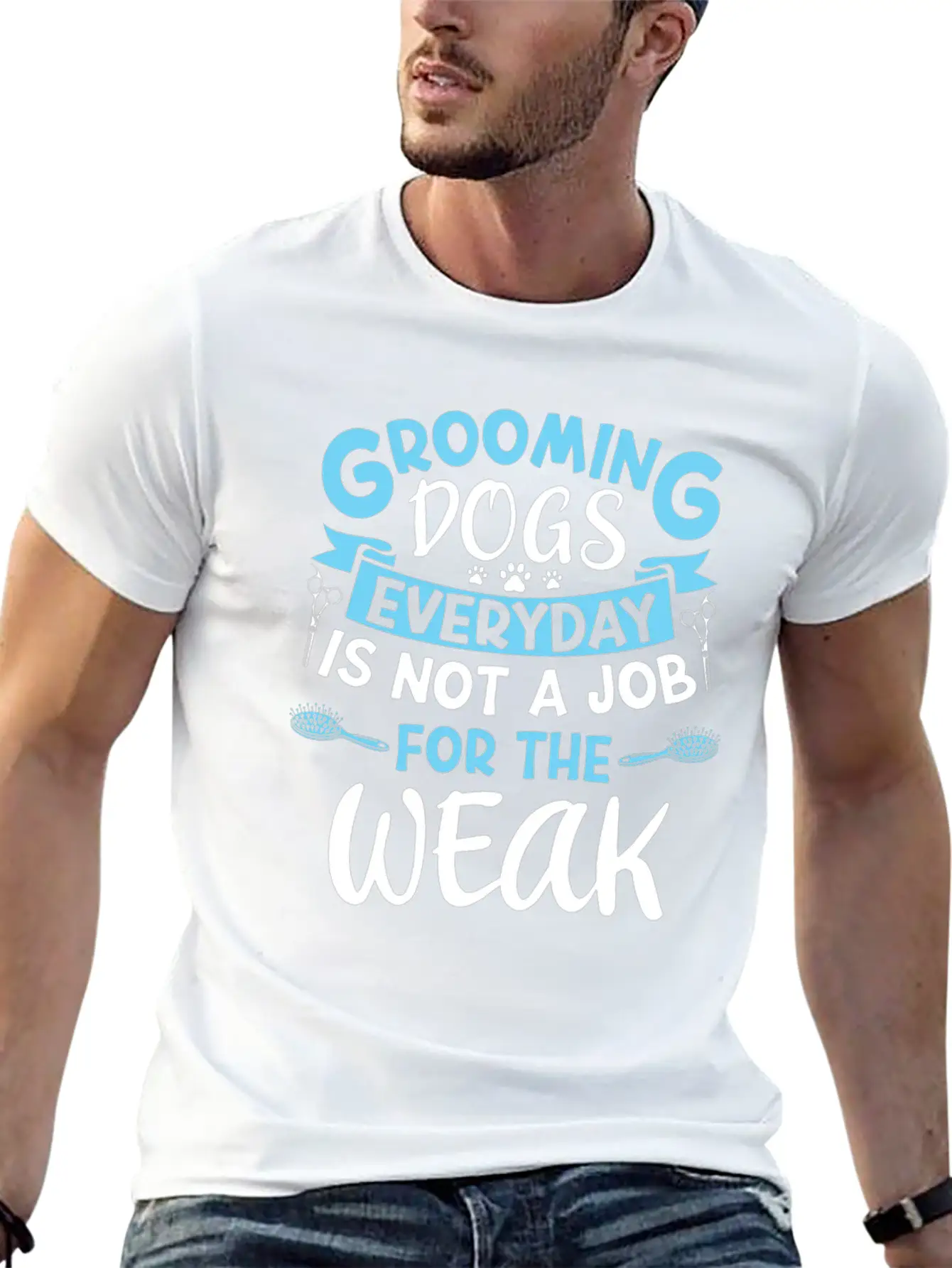 Frooming Dogs Everyday Isn't A Job Dog Groomer Soft Cotton Short Sleeve Tee ¨C Unisex Wardrobe Staple