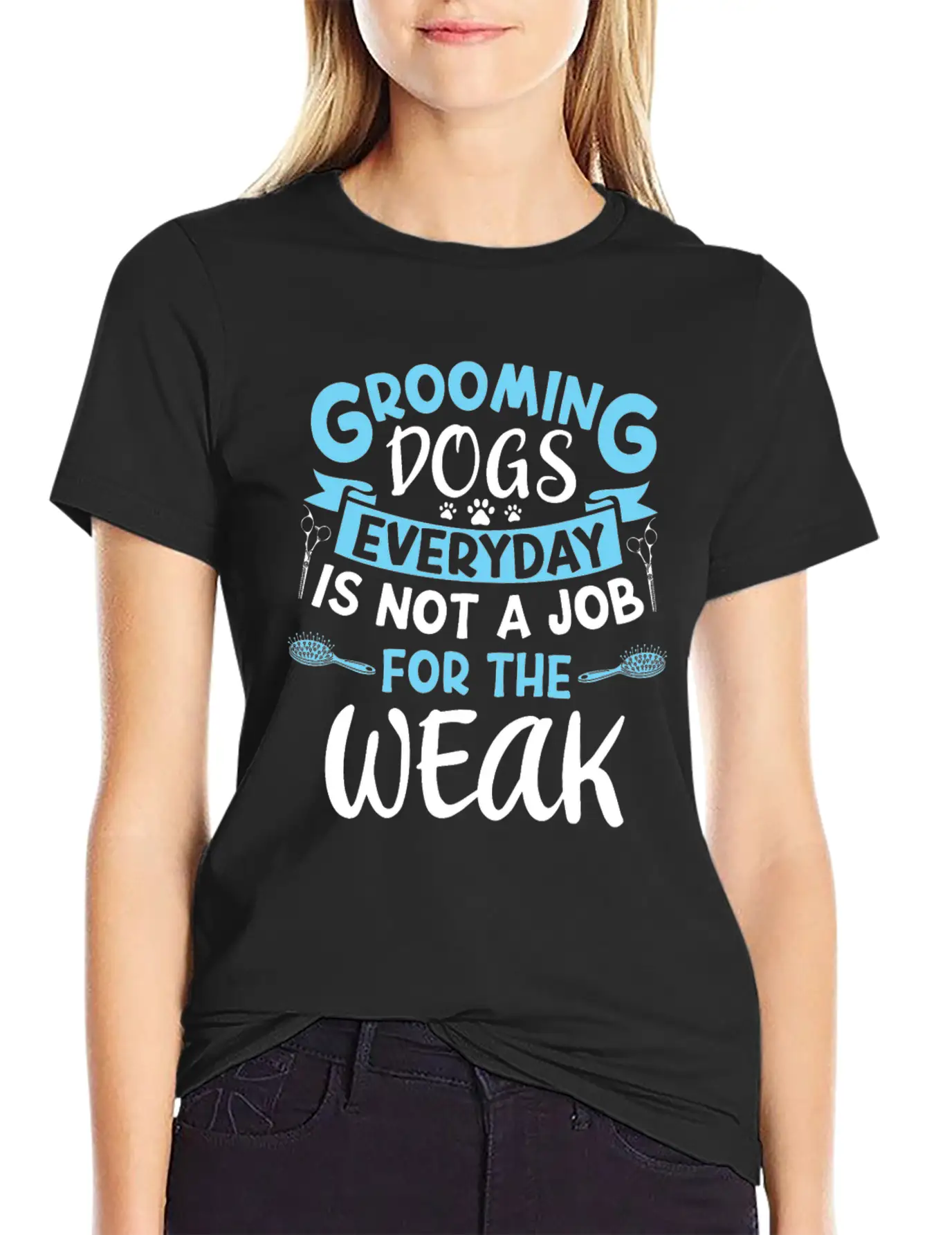 Frooming Dogs Everyday Isn't A Job Dog Groomer Soft Cotton Short Sleeve Tee ¨C Unisex Wardrobe Staple