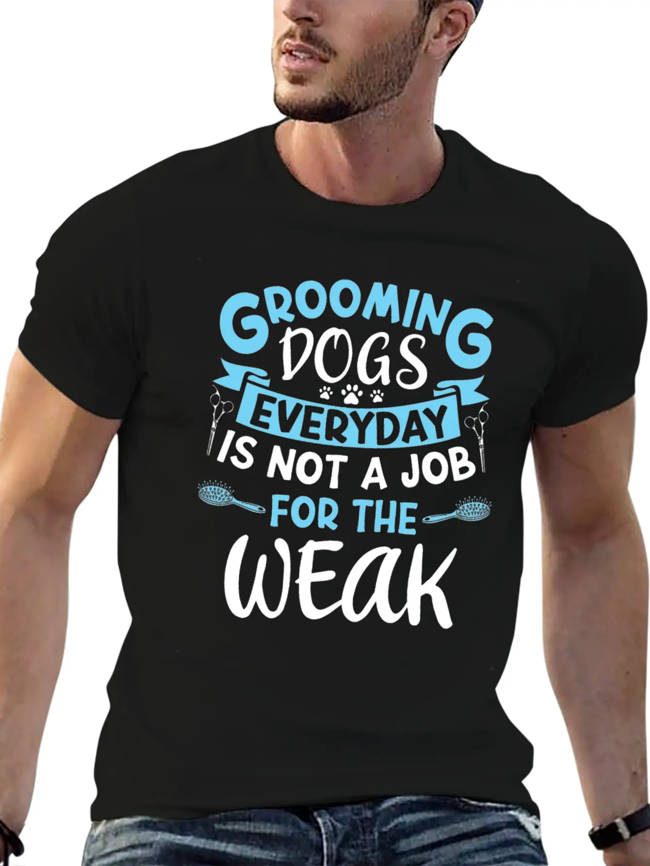 Frooming Dogs Everyday Isn't A Job Dog Groomer Soft Cotton Short Sleeve Tee ¨C Unisex Wardrobe Staple