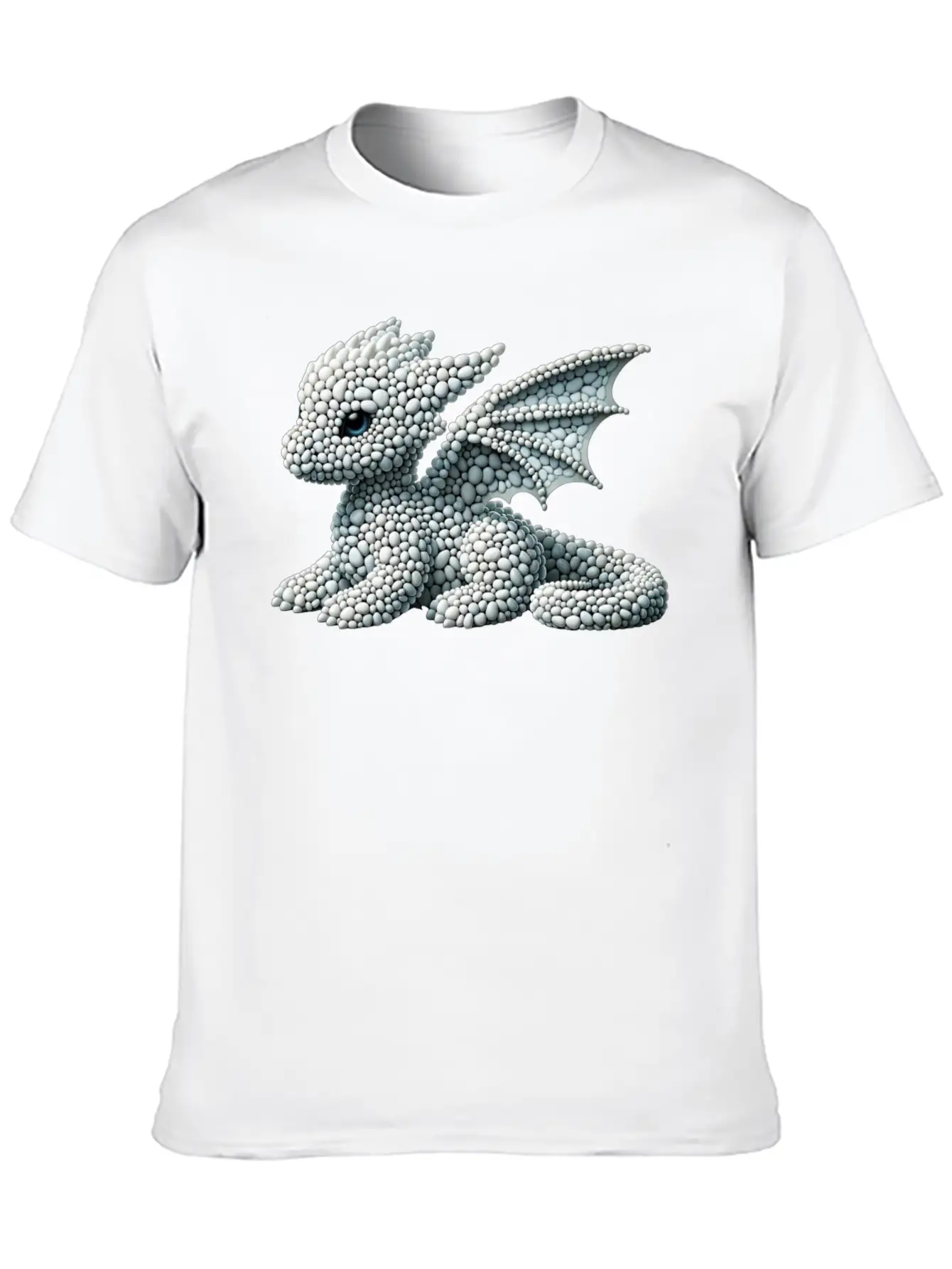 Frostbound Dragon Hatchling Pebble Art Soft Cotton Short Sleeve Tee ¨C Unisex Wardrobe Staple