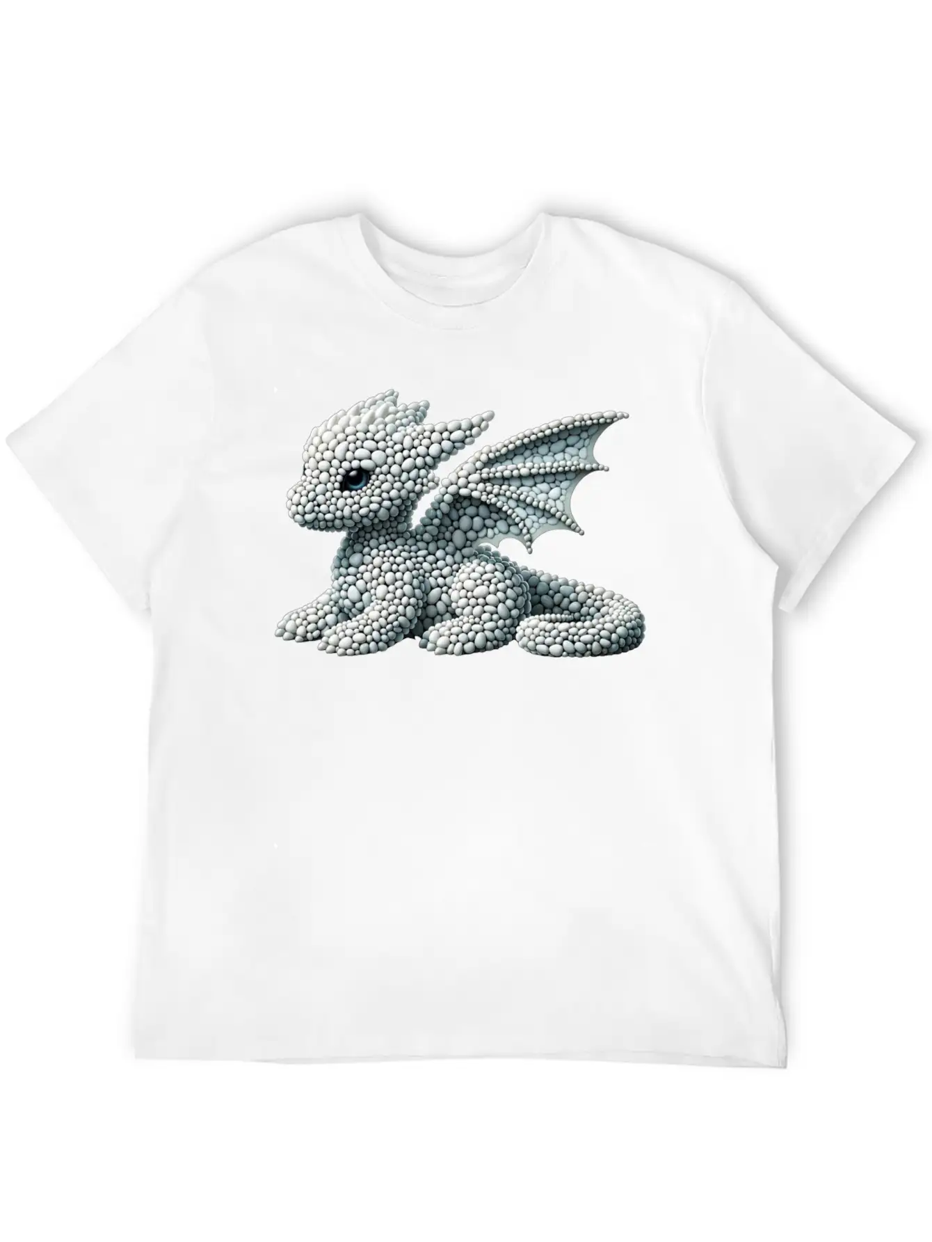 Frostbound Dragon Hatchling Pebble Art Soft Cotton Short Sleeve Tee ¨C Unisex Wardrobe Staple