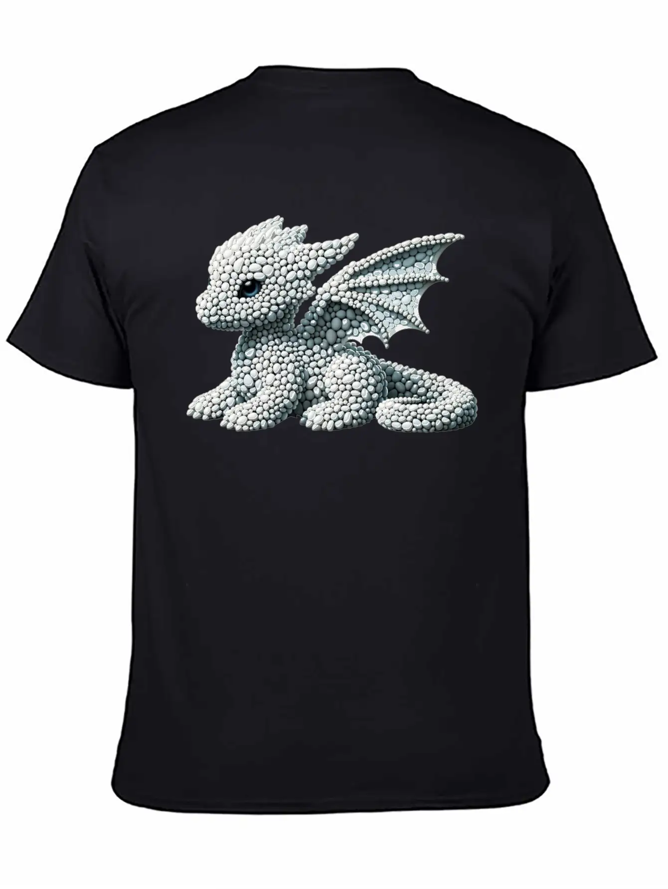 Frostbound Dragon Hatchling Pebble Art Soft Cotton Short Sleeve Tee ¨C Unisex Wardrobe Staple