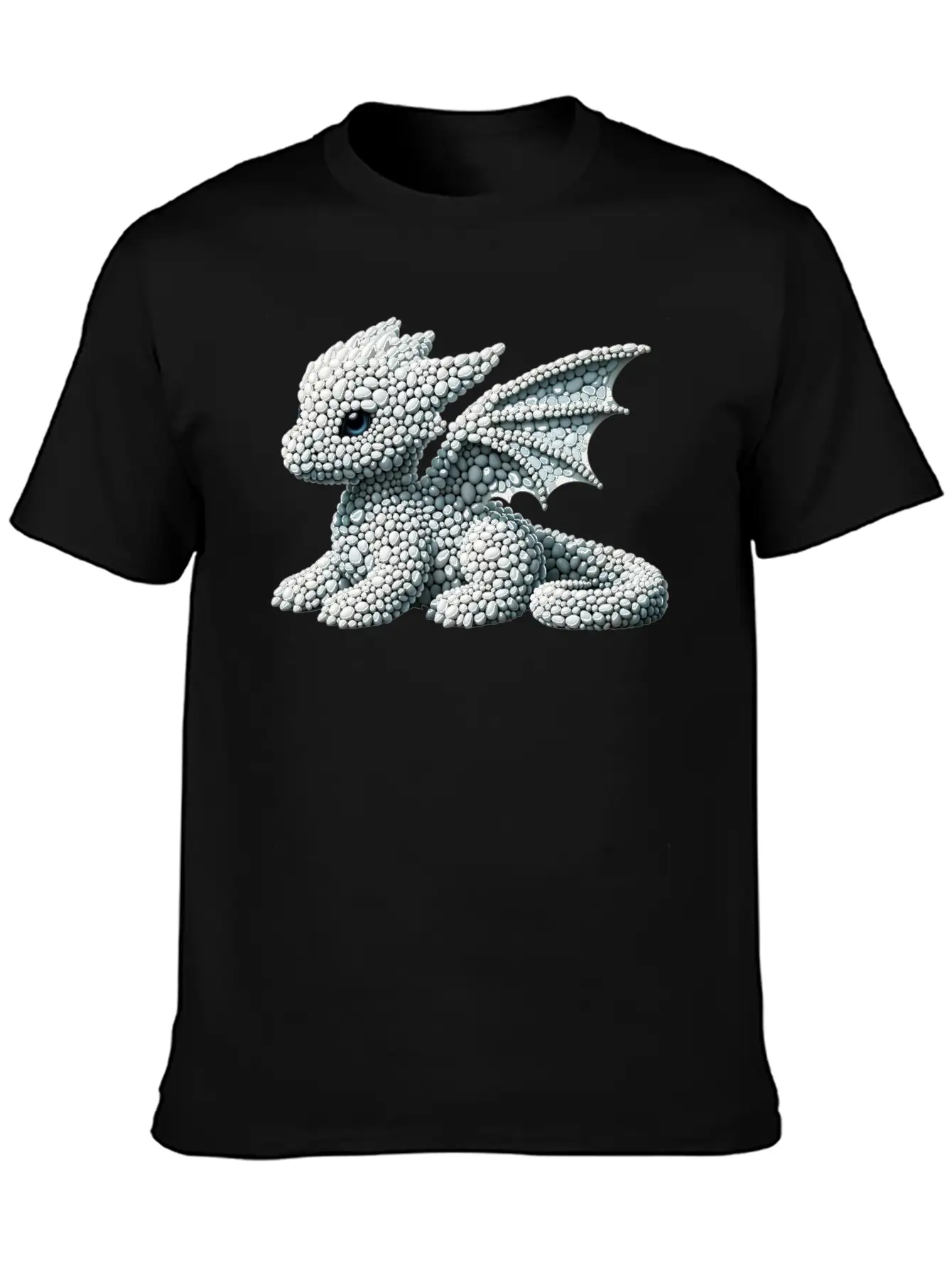 Frostbound Dragon Hatchling Pebble Art Soft Cotton Short Sleeve Tee ¨C Unisex Wardrobe Staple