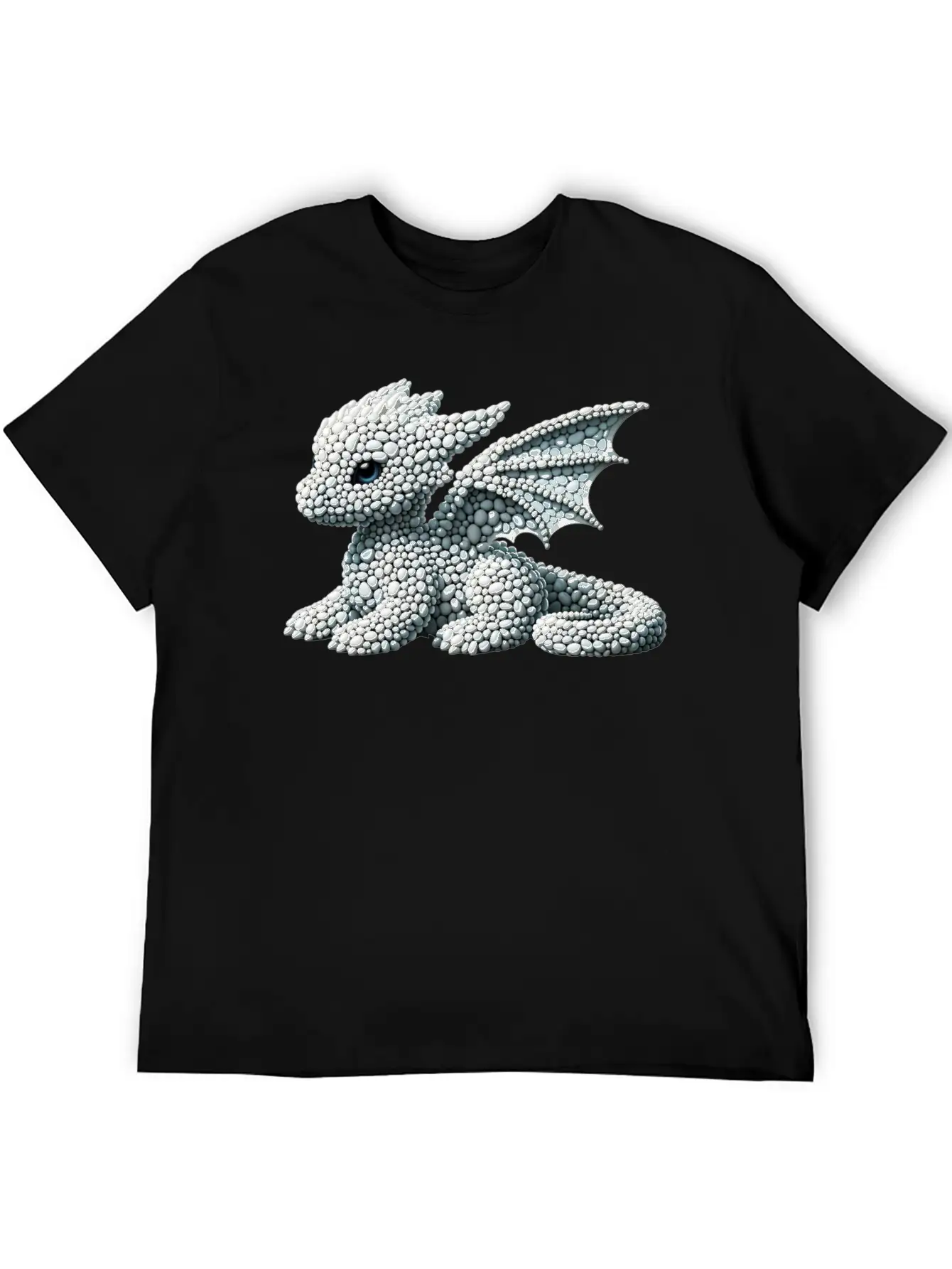 Frostbound Dragon Hatchling Pebble Art Soft Cotton Short Sleeve Tee ¨C Unisex Wardrobe Staple