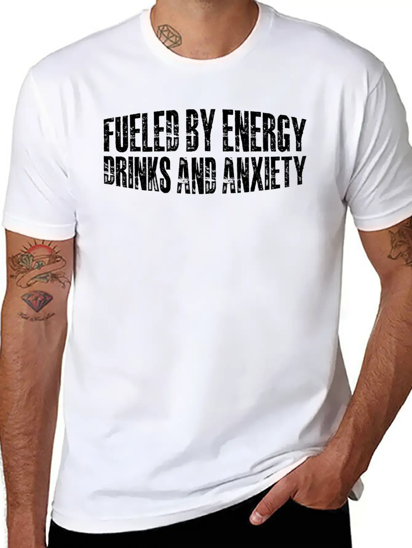 Fueled By Energy Drinks And Anxiety 8 Soft Cotton Short Sleeve Tee ¨C Unisex Wardrobe Staple