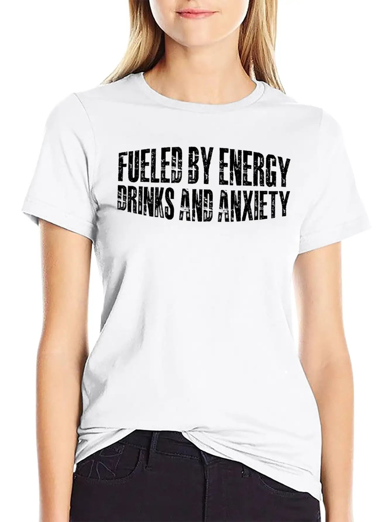 Fueled By Energy Drinks And Anxiety 8 Soft Cotton Short Sleeve Tee ¨C Unisex Wardrobe Staple