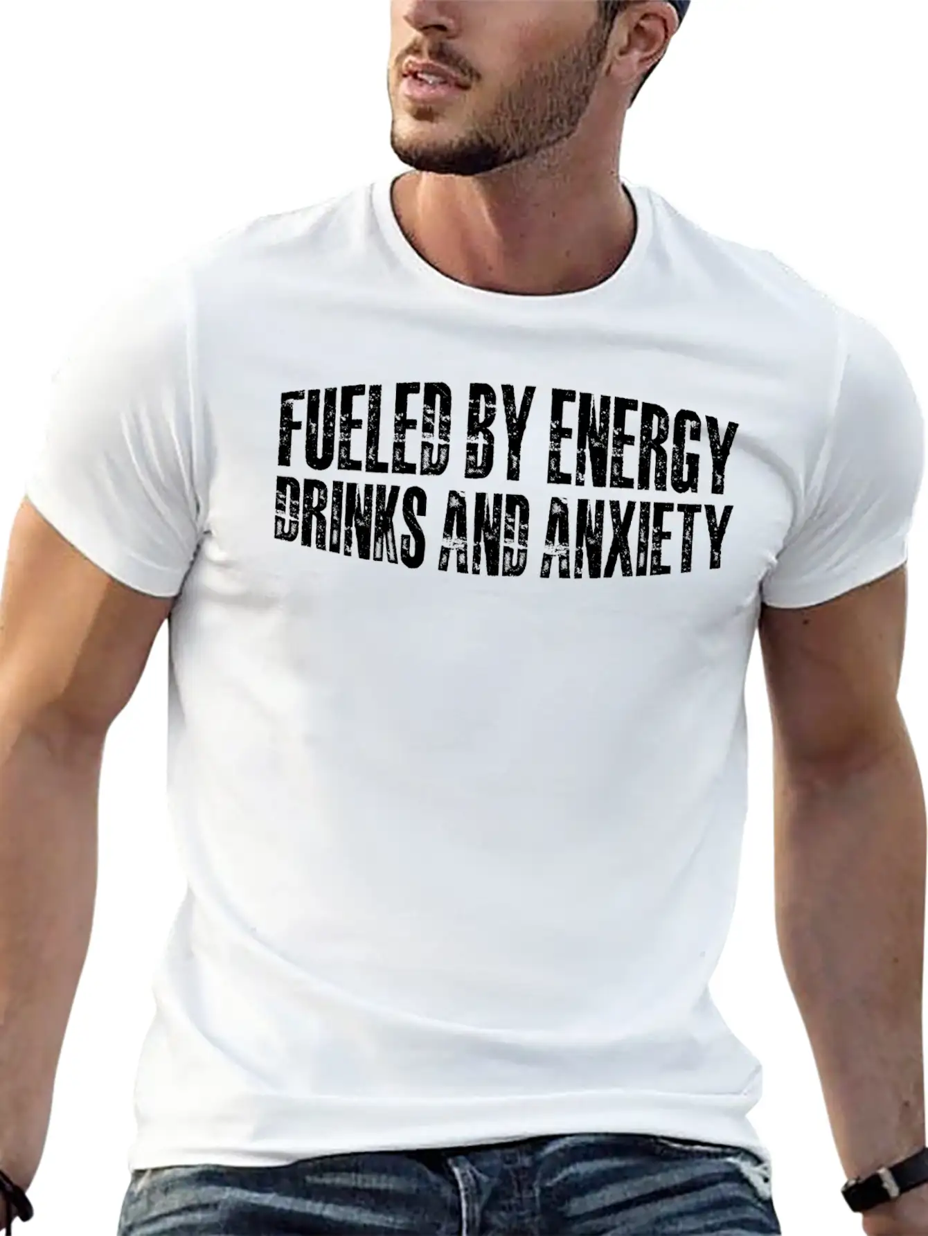 Fueled By Energy Drinks And Anxiety 8 Soft Cotton Short Sleeve Tee ¨C Unisex Wardrobe Staple