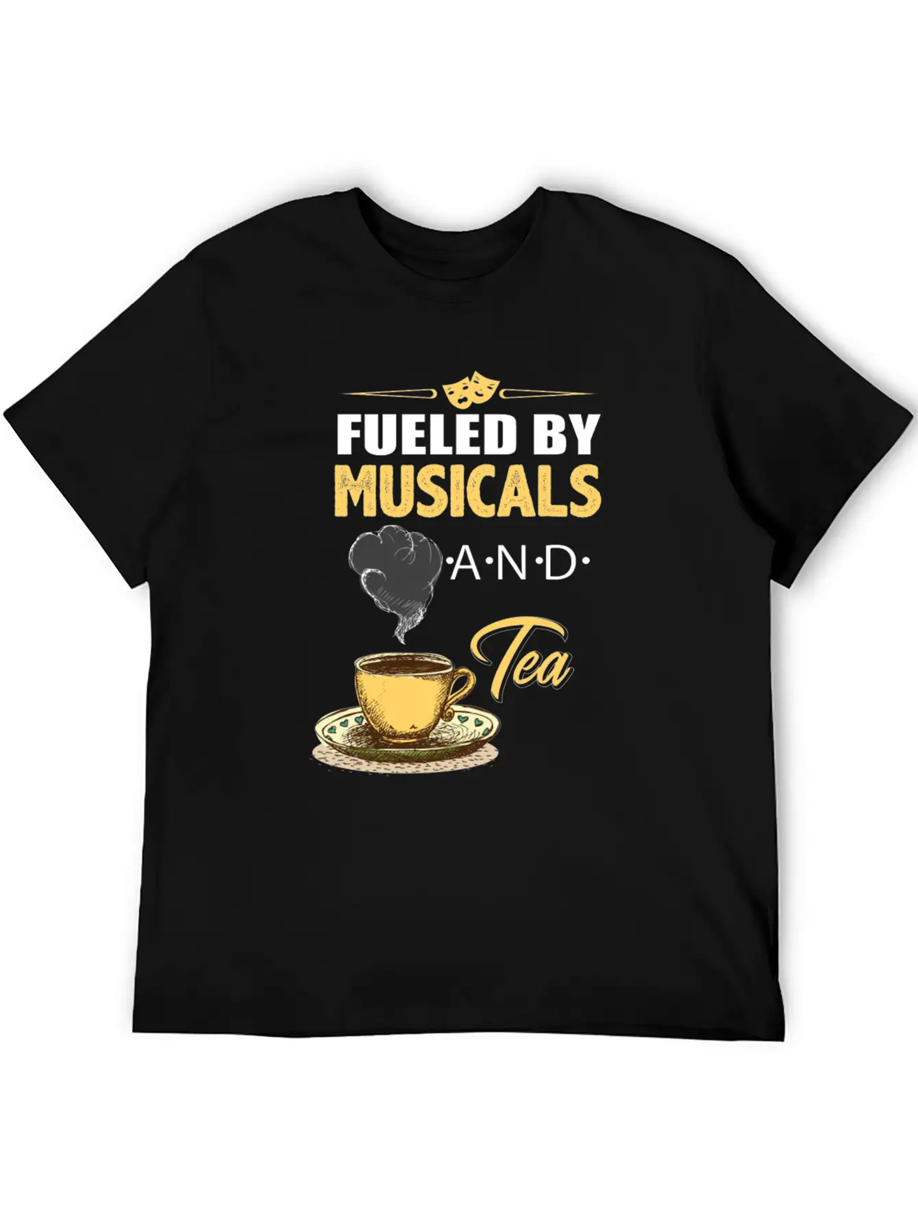 Fueled By Musicals And Tea Soft Cotton Short Sleeve Tee ¨C Unisex Wardrobe Staple