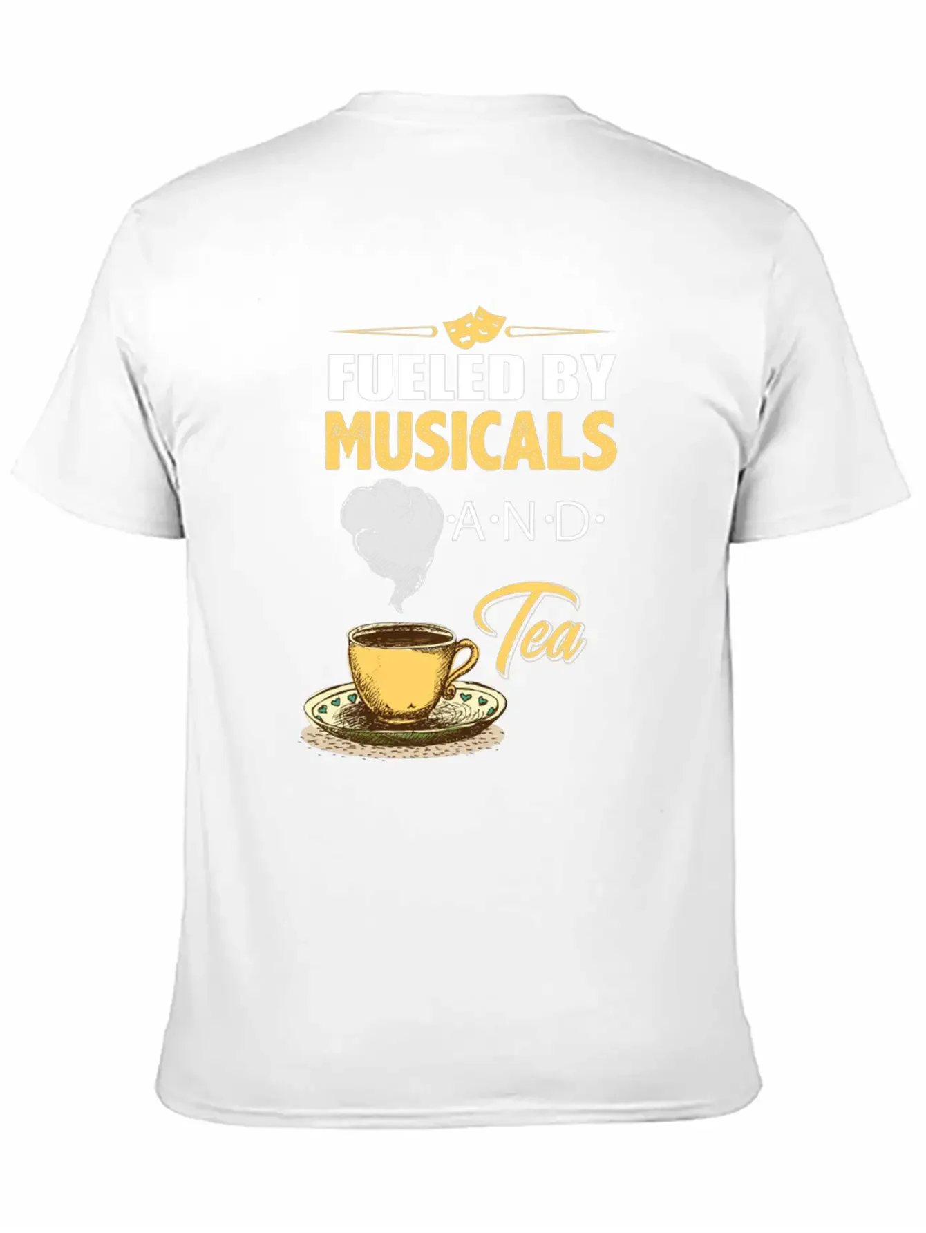 Fueled By Musicals And Tea Soft Cotton Short Sleeve Tee ¨C Unisex Wardrobe Staple
