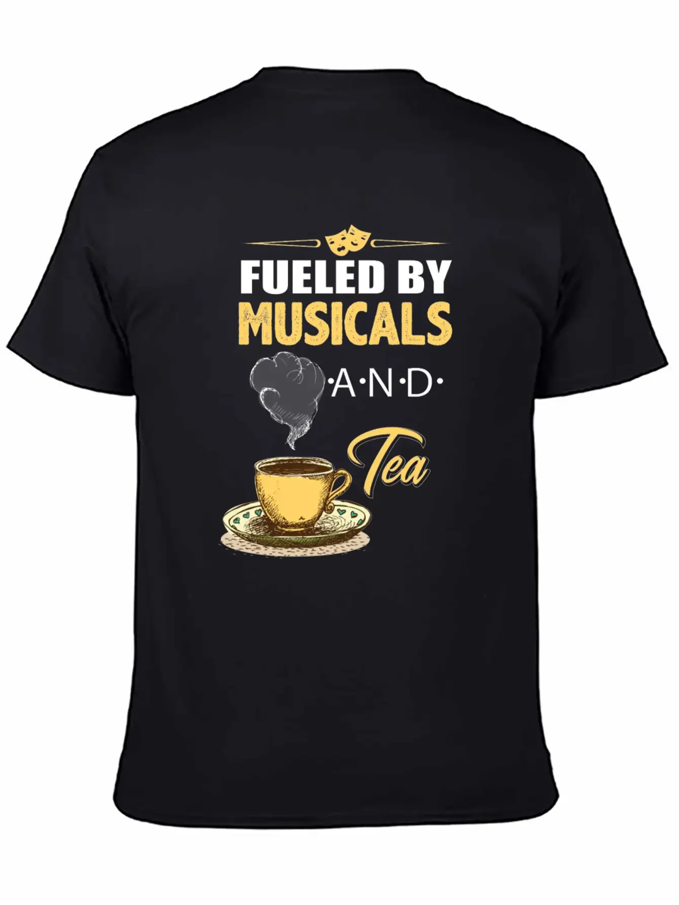 Fueled By Musicals And Tea Soft Cotton Short Sleeve Tee ¨C Unisex Wardrobe Staple