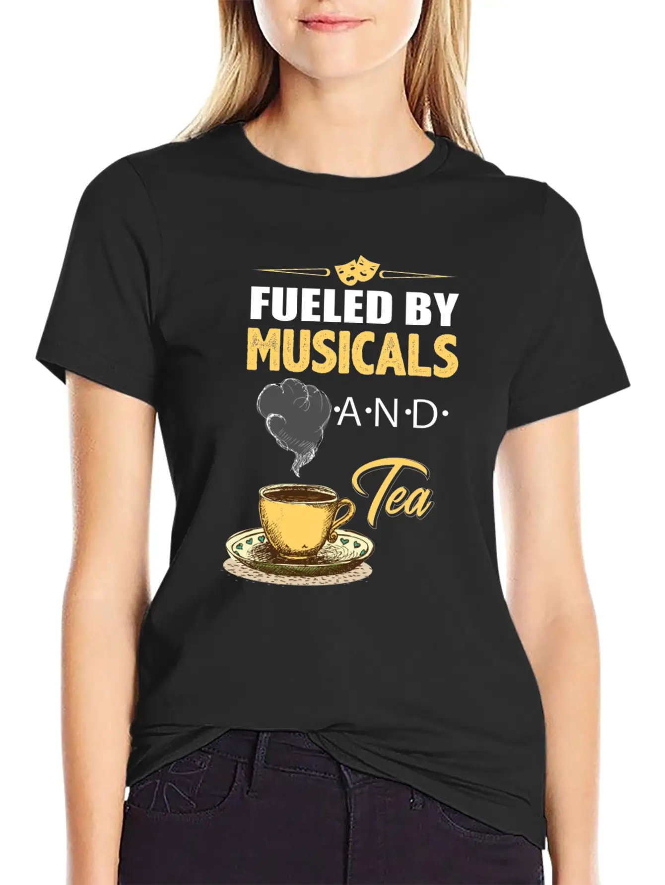 Fueled By Musicals And Tea Soft Cotton Short Sleeve Tee ¨C Unisex Wardrobe Staple